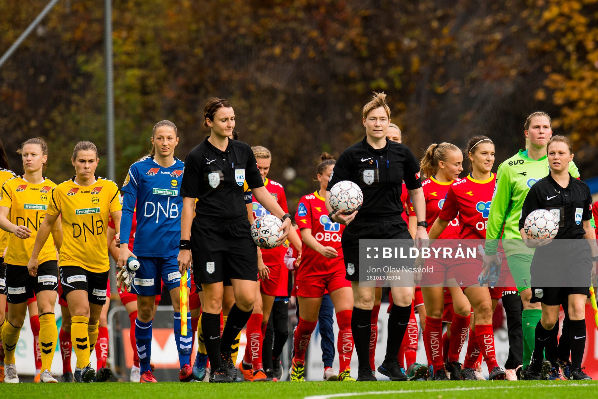 Marte Sørø, referee, ahead of the cup match between Røa and LSK Kvinner on October 13, 2018 in Oslo.