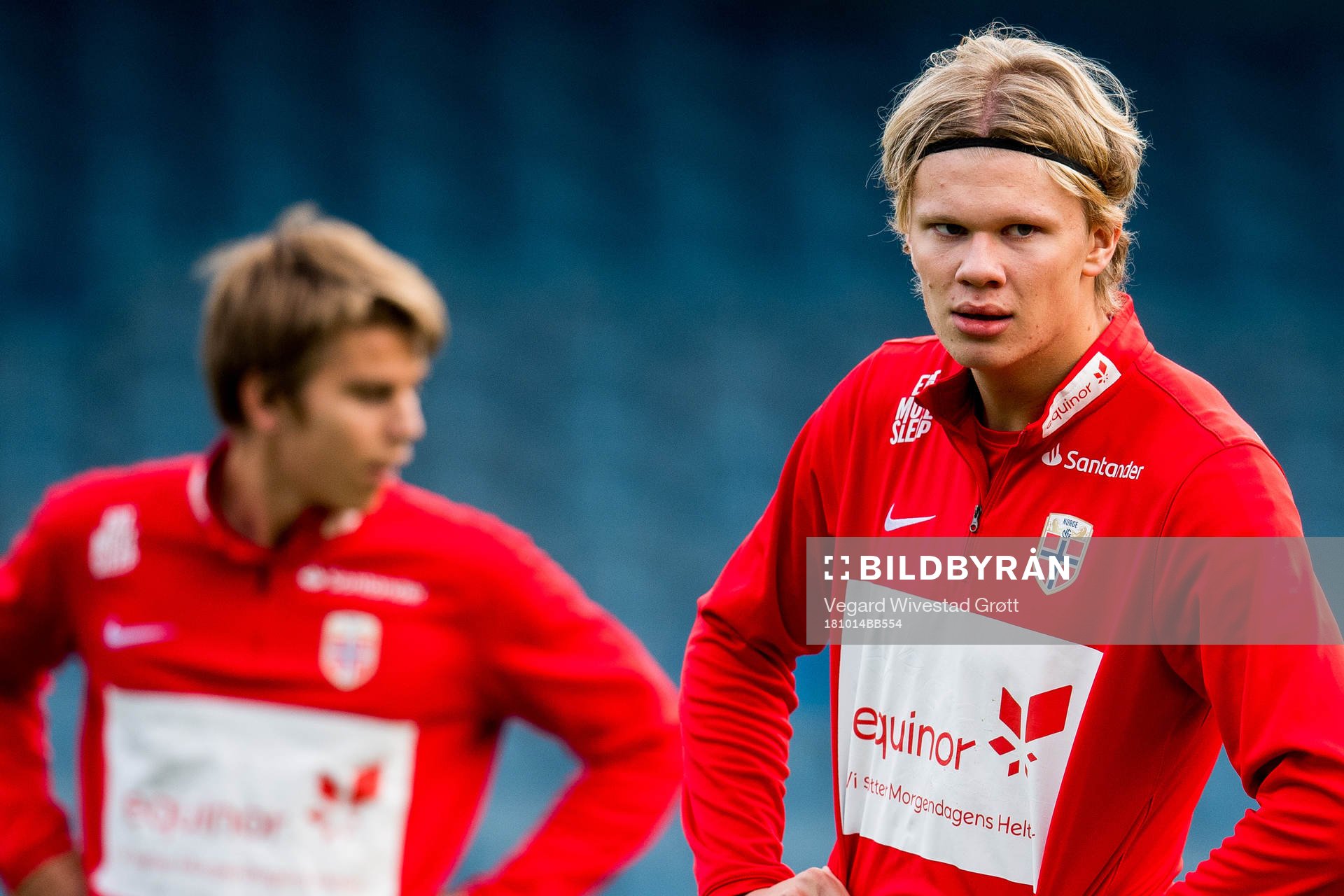 Erling Braut Haaland and Martin Samuelsen of Norway