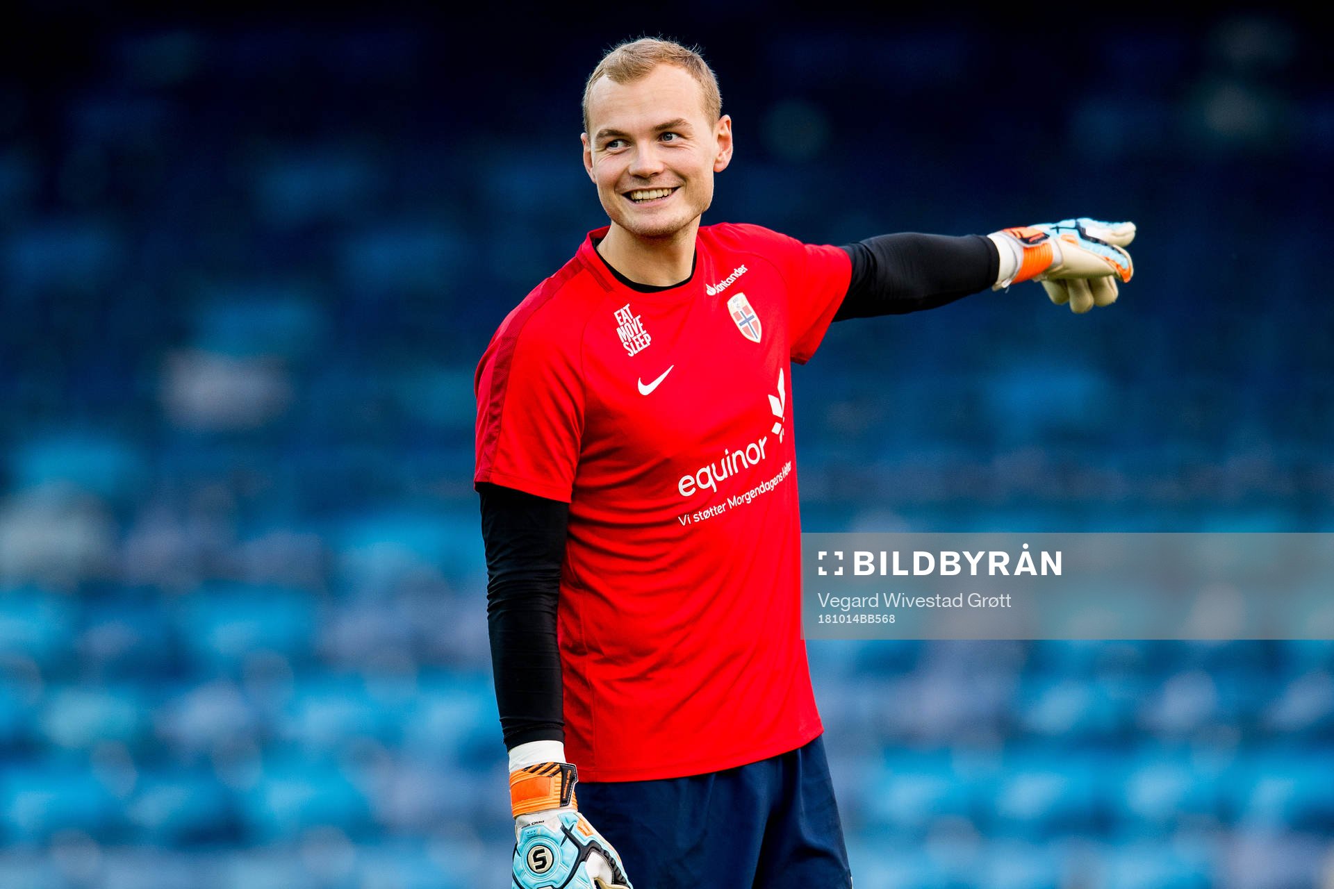 Goalkeeper Viljar Røsholt Myhra of Norway
