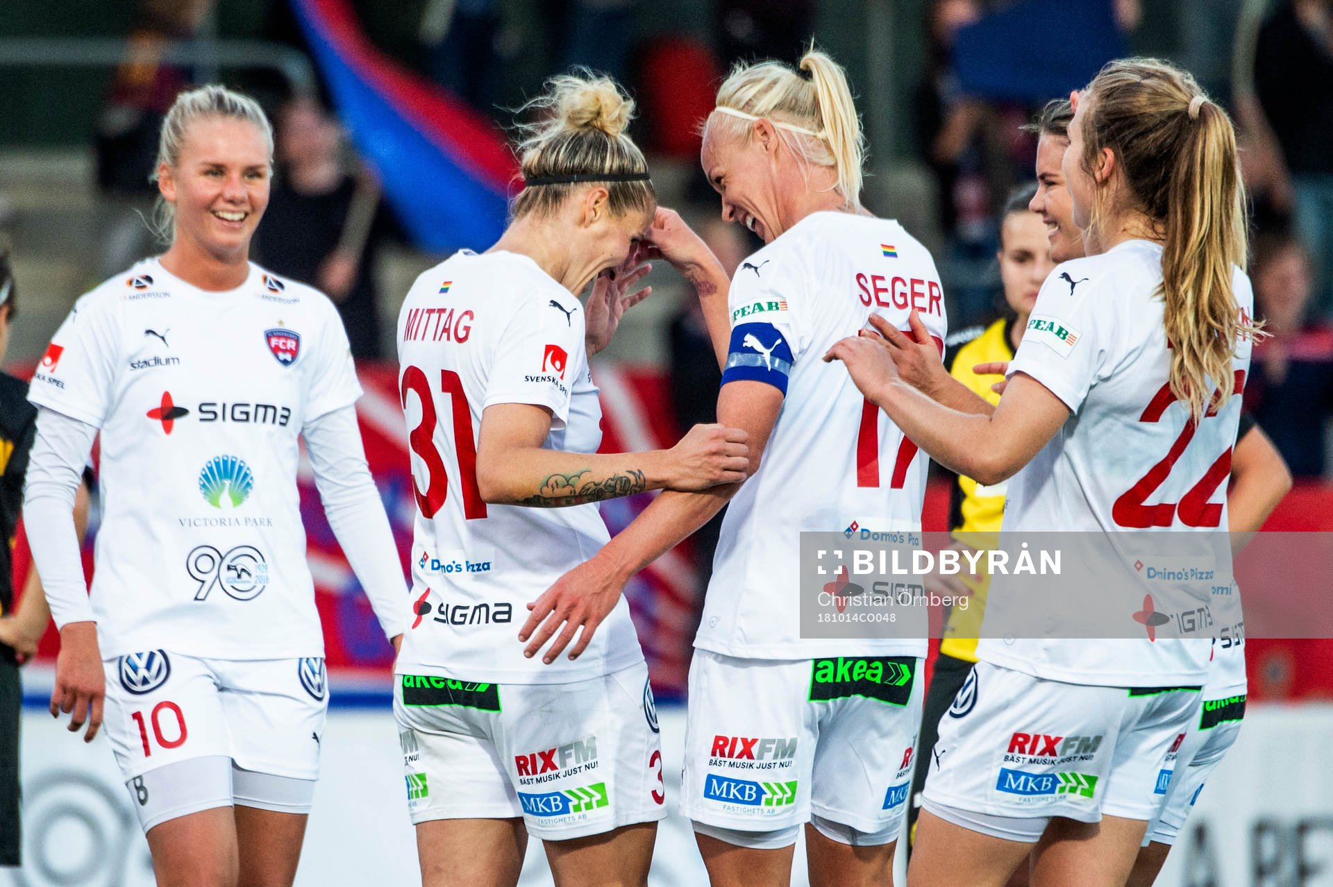 Rosengårds Nellie Lilja, Anja Mittag, Caroline Seger och