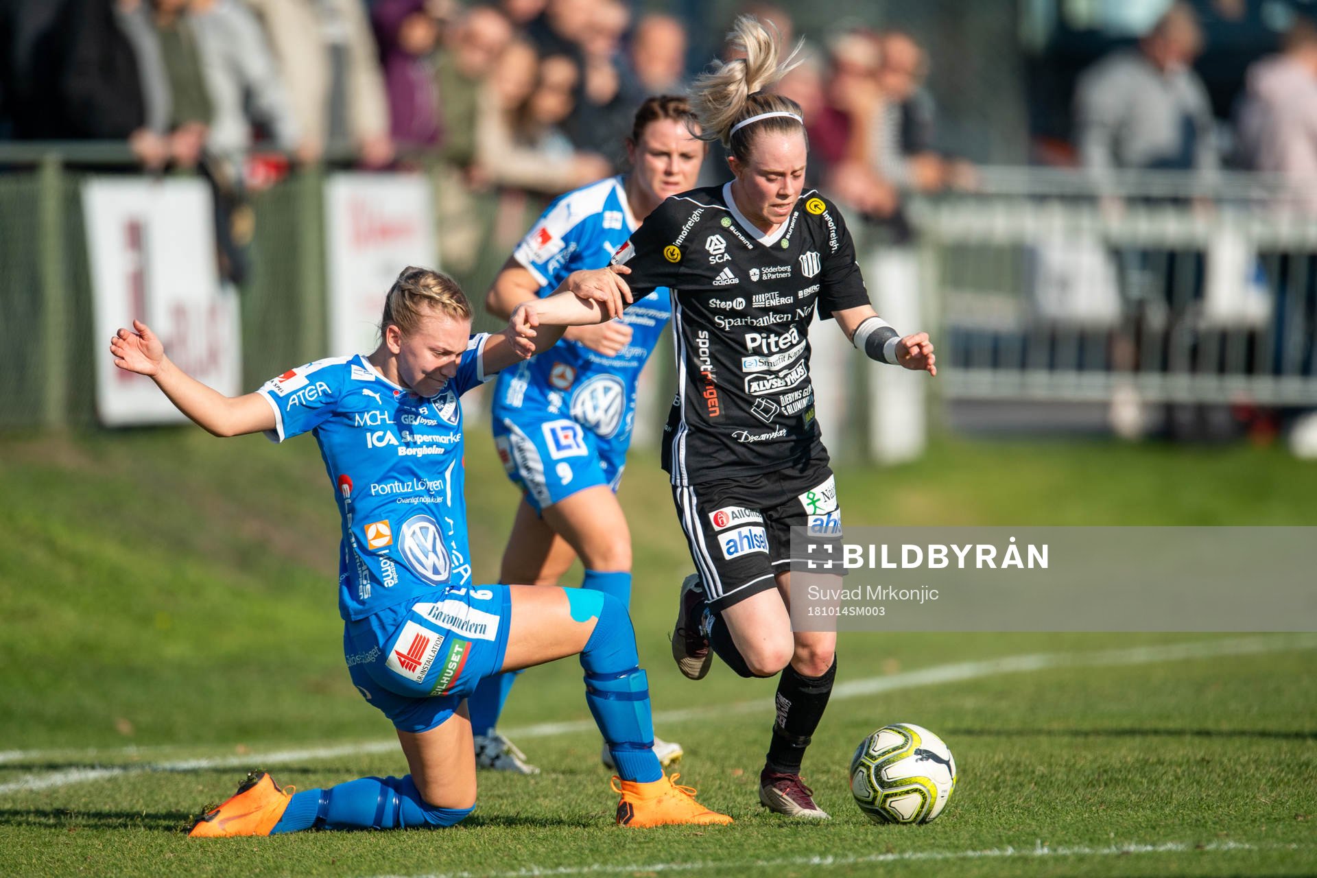 Piteås Cecilia Edlund och IFK Kalmars Maja Träff Williams