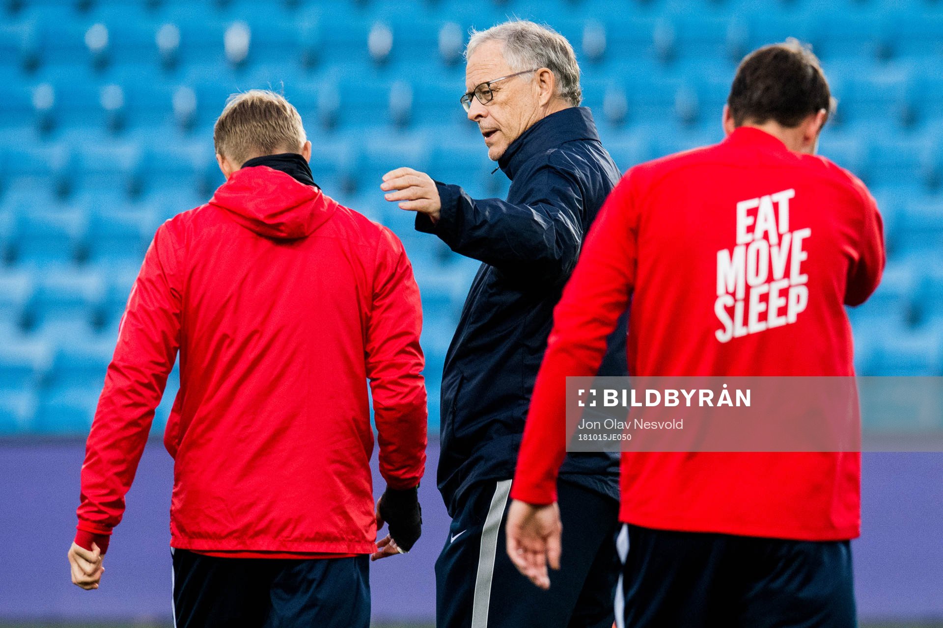 Martin Ødegaard of Norway and Lars Lagerbäck, head coach