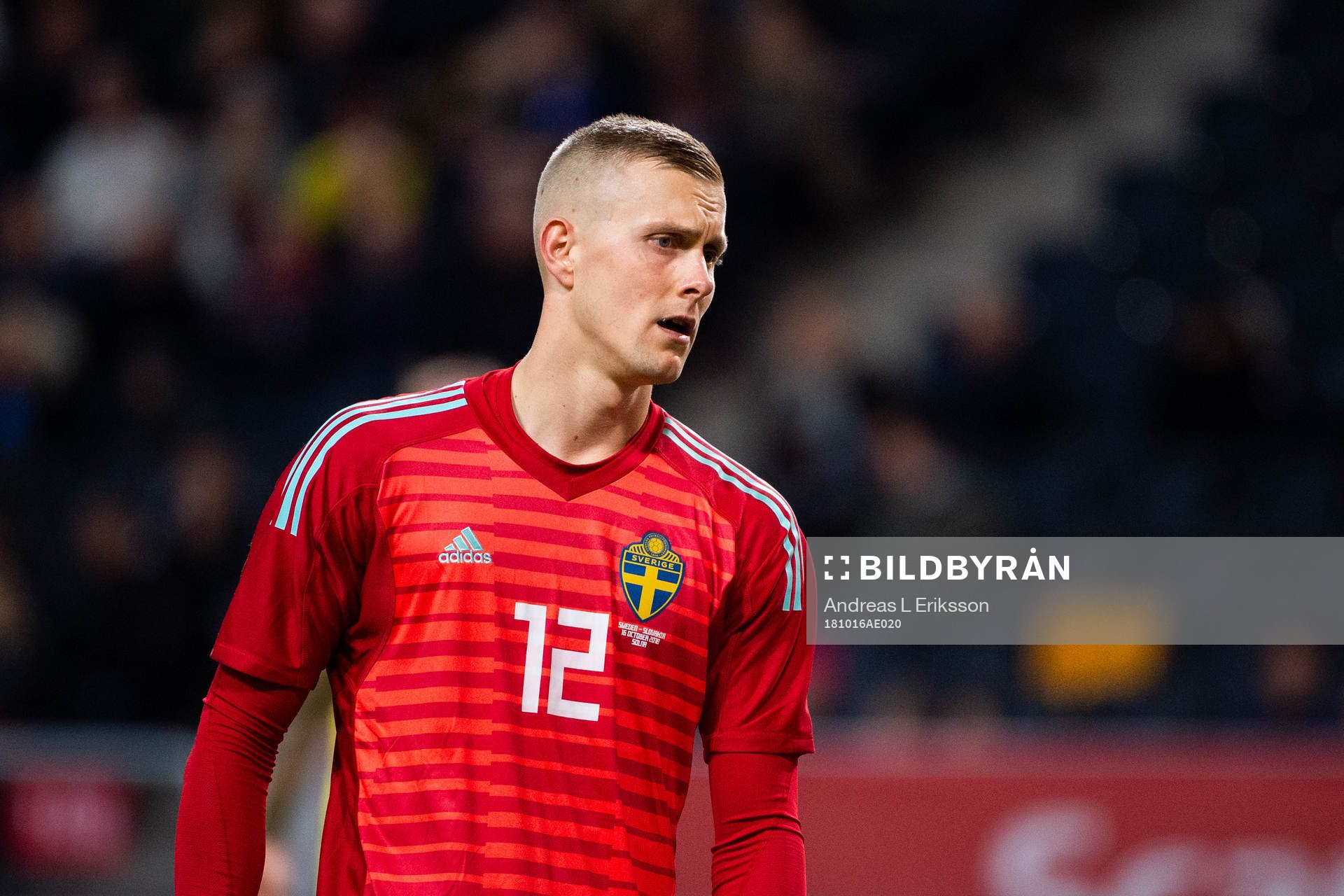 Goalkeeper Karl-Johan Johnsson of Sweden