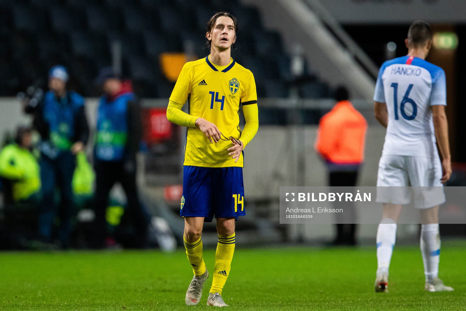 Kristoffer Olsson of Sweden looks dejected