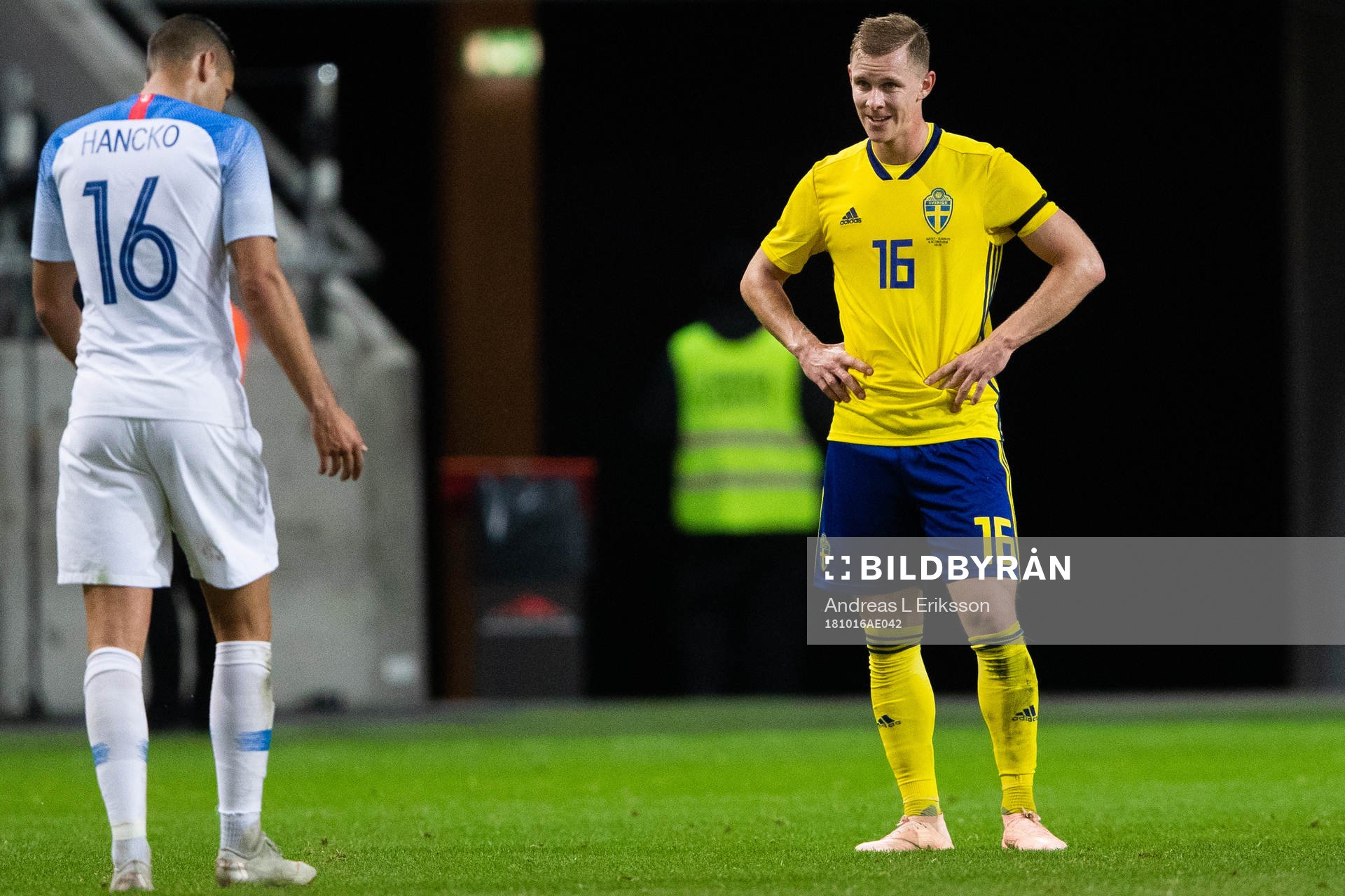 Emil Krafth of Sweden looks dejected