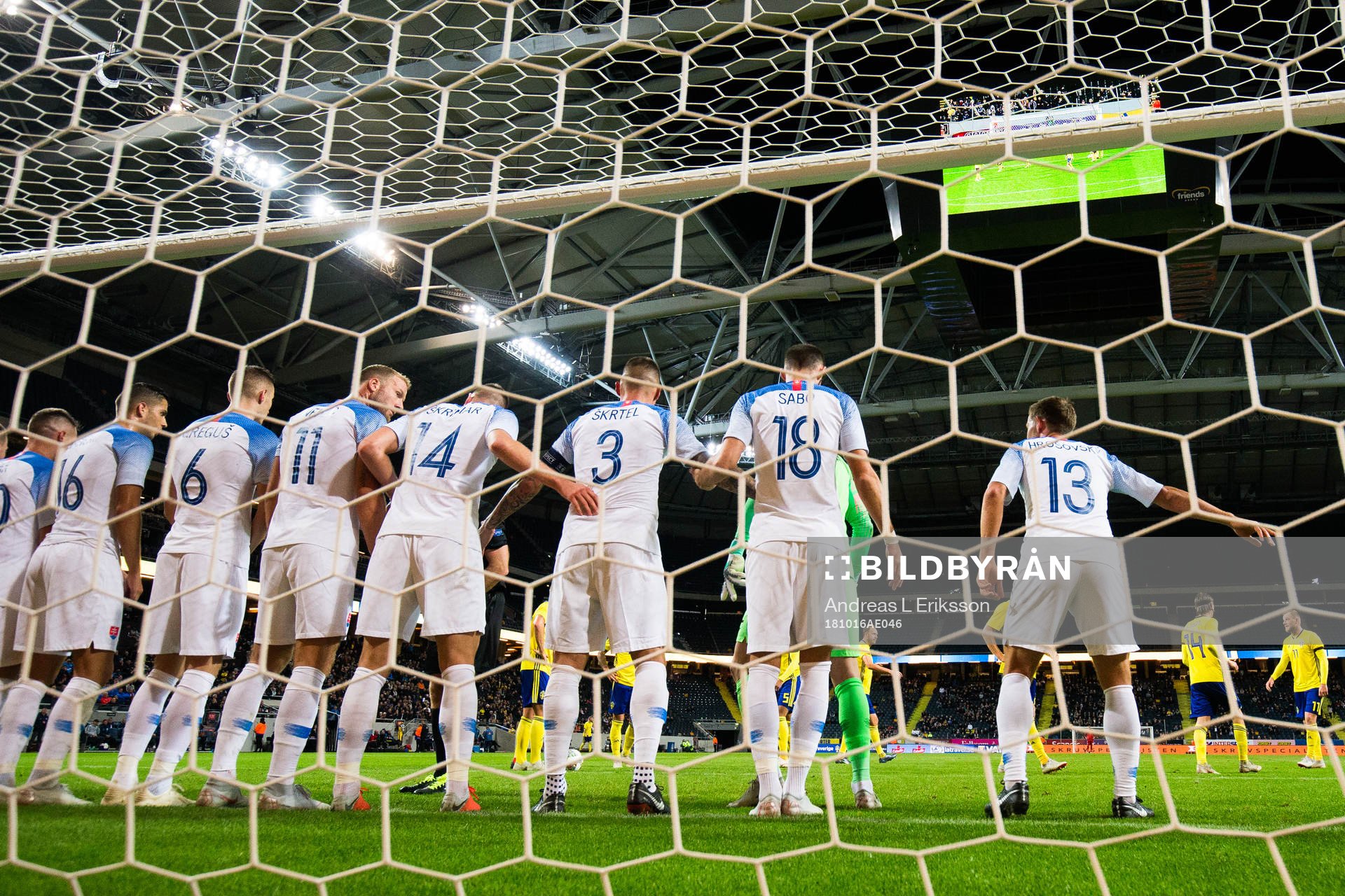 The players of Slovakia defends the goal