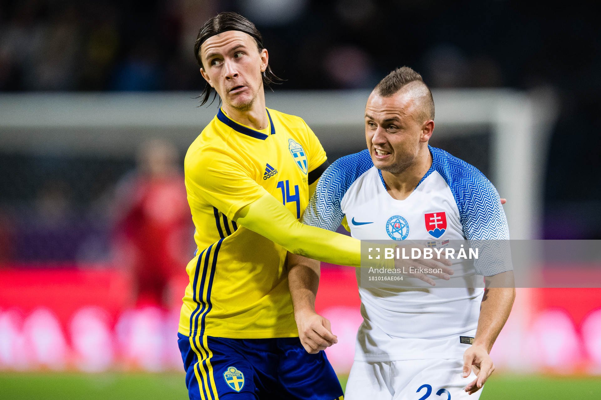 Kristoffer Olsson of Sweden and Stanislav Lobotka of