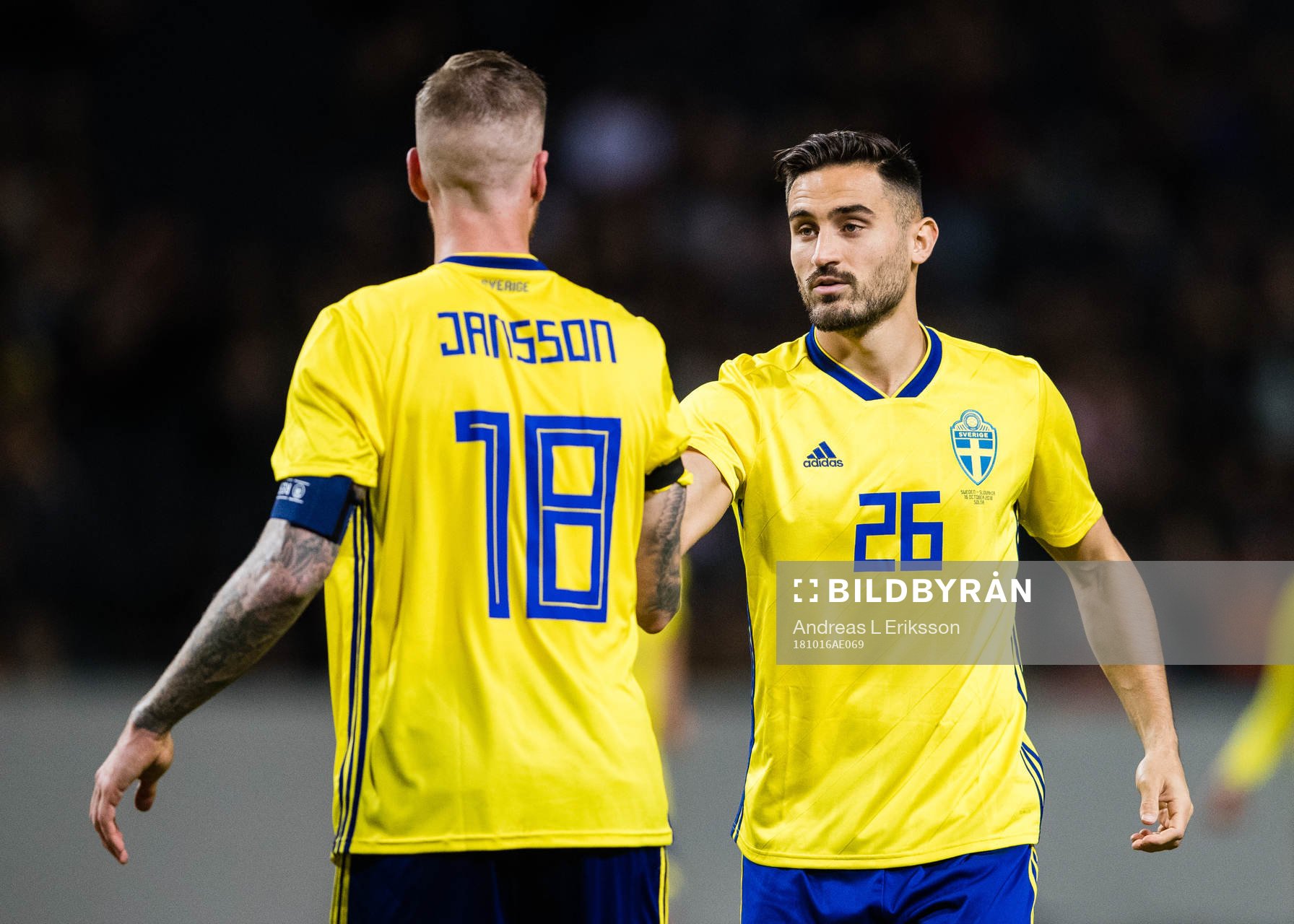 Pontus Jansson and Ludwig Augustinsson of Sweden