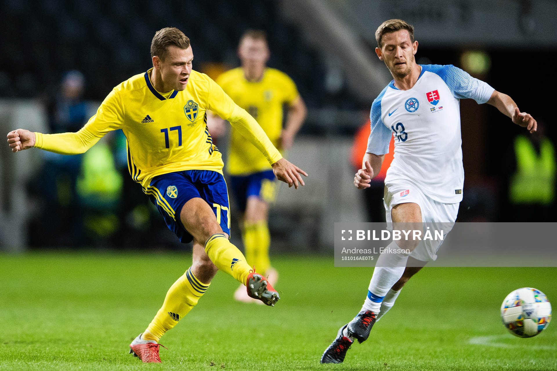 Viktor Claesson of Sweden and Partik Hrosovsky of Slovakia