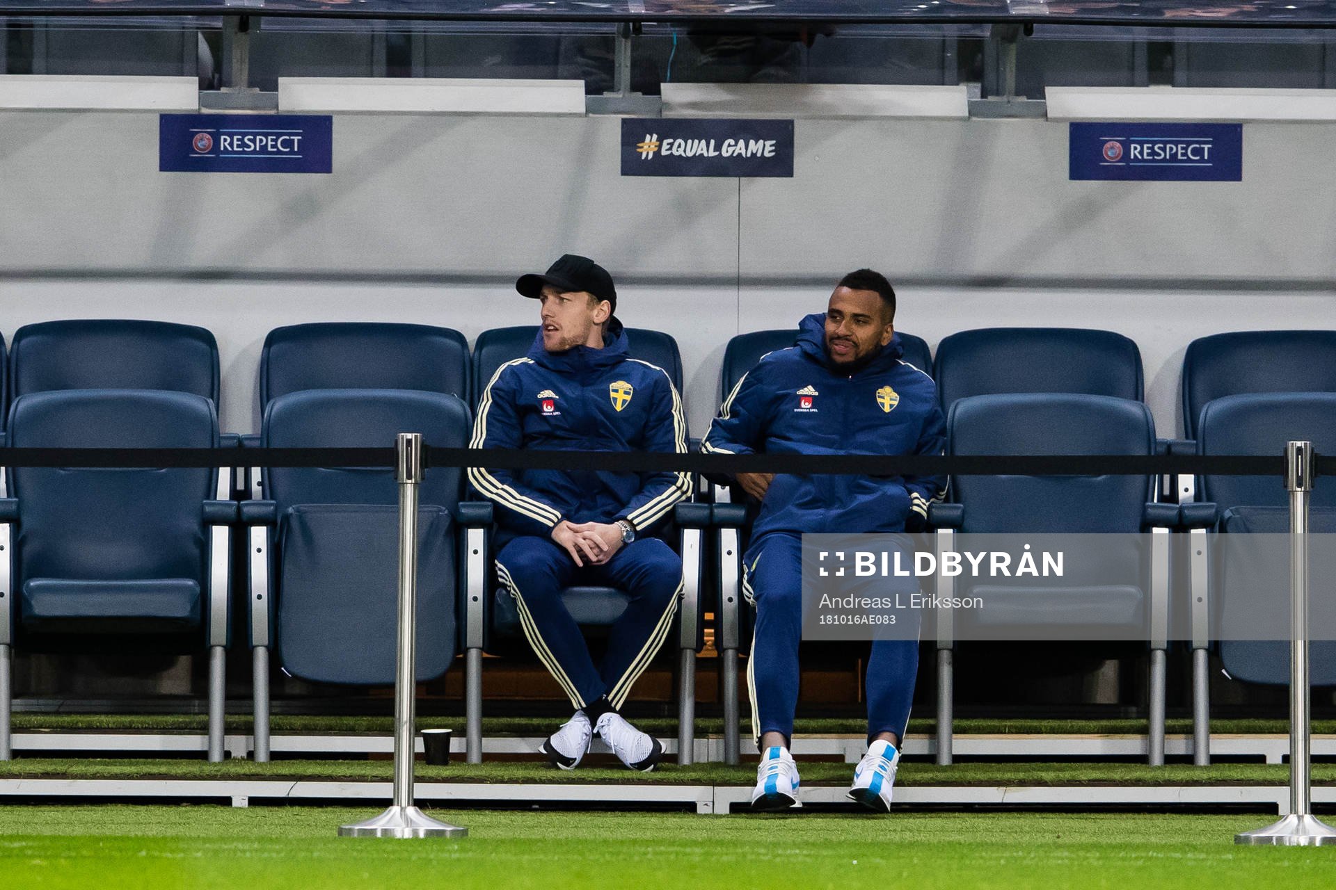 Emil Forsberg and Isaac Kiese Thelin prior the