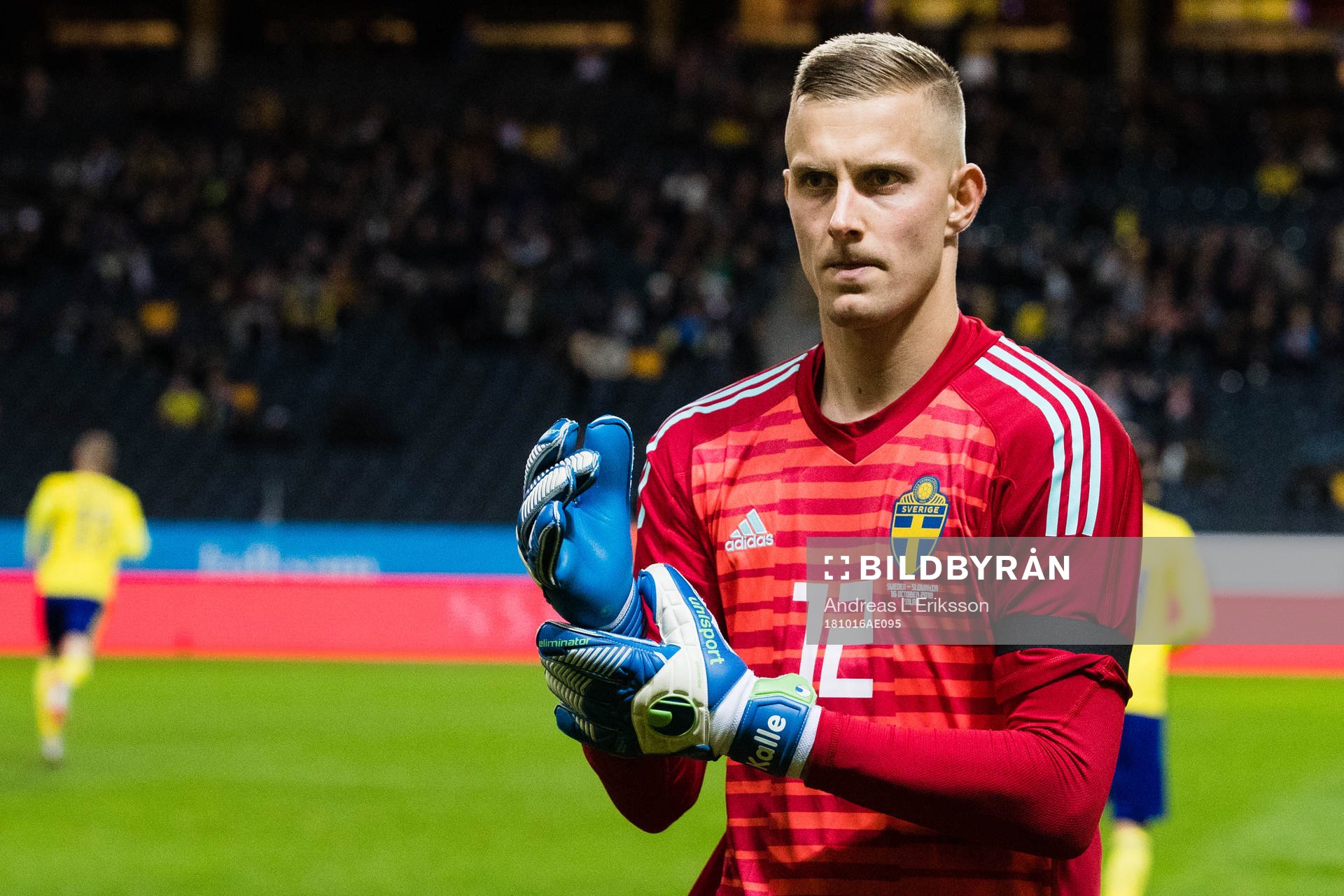 Goalkeeper Karl-Johan Johnsson of Sweden