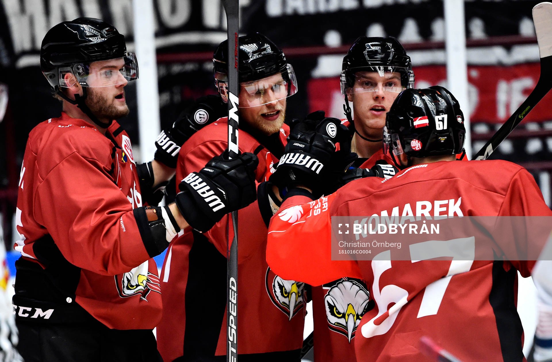 Martin Janolhs of Malmö Redhawks celebrates