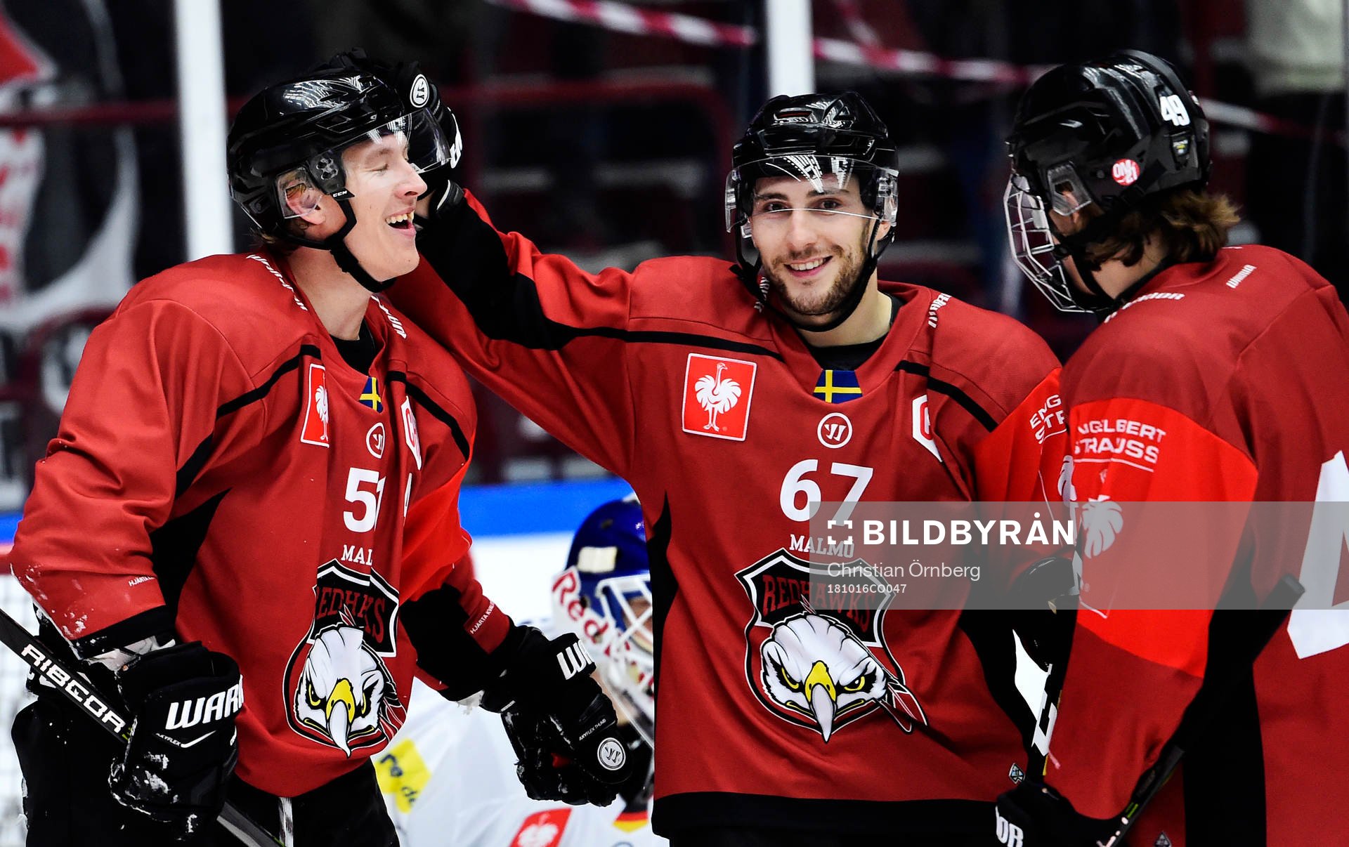 Emil Sylvegård, Konstantin Komarek and Nichlas Hardt of