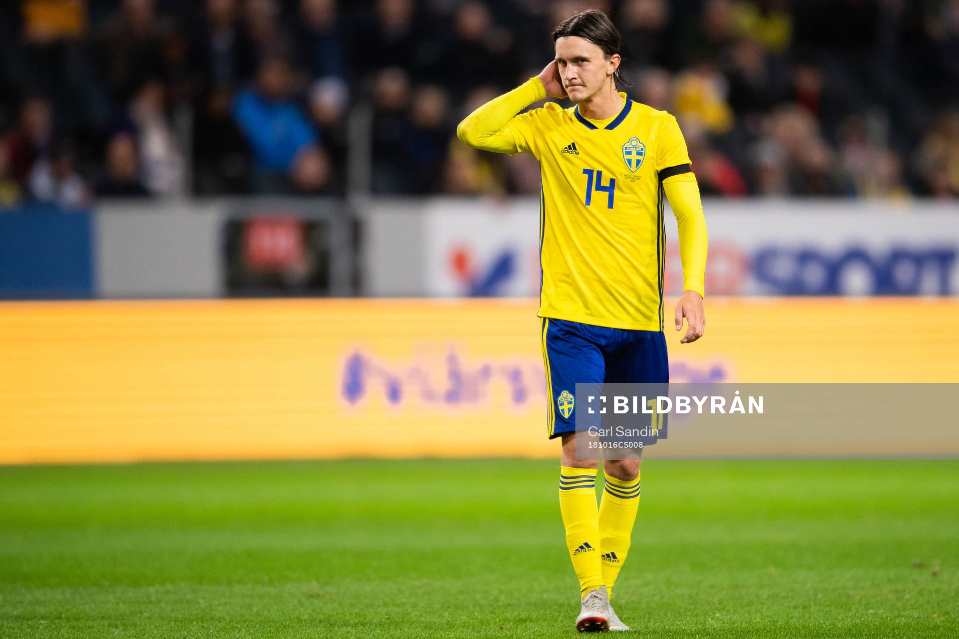 Kristoffer Olsson of Sweden looks dejected