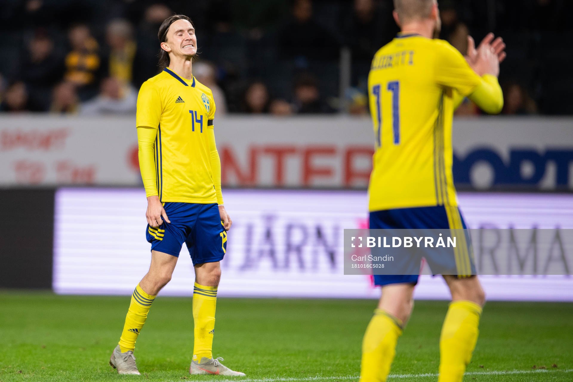 Kristoffer Olsson of Sweden looks dejected
