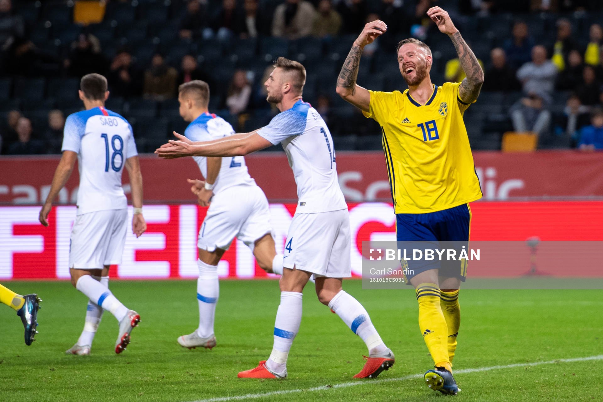 Pontus Jansson of Sweden looks dejected