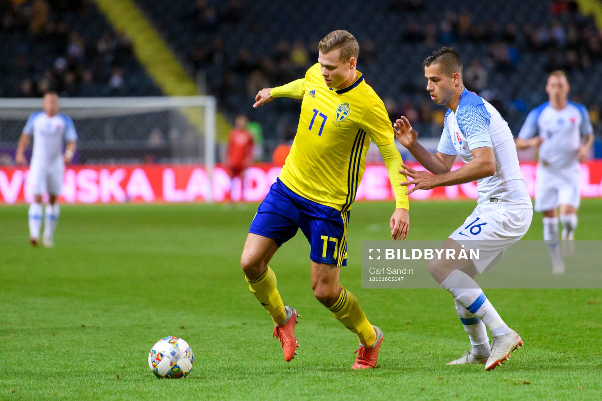 Viktor Claesson of Sweden and David Hancko of Slovakia
