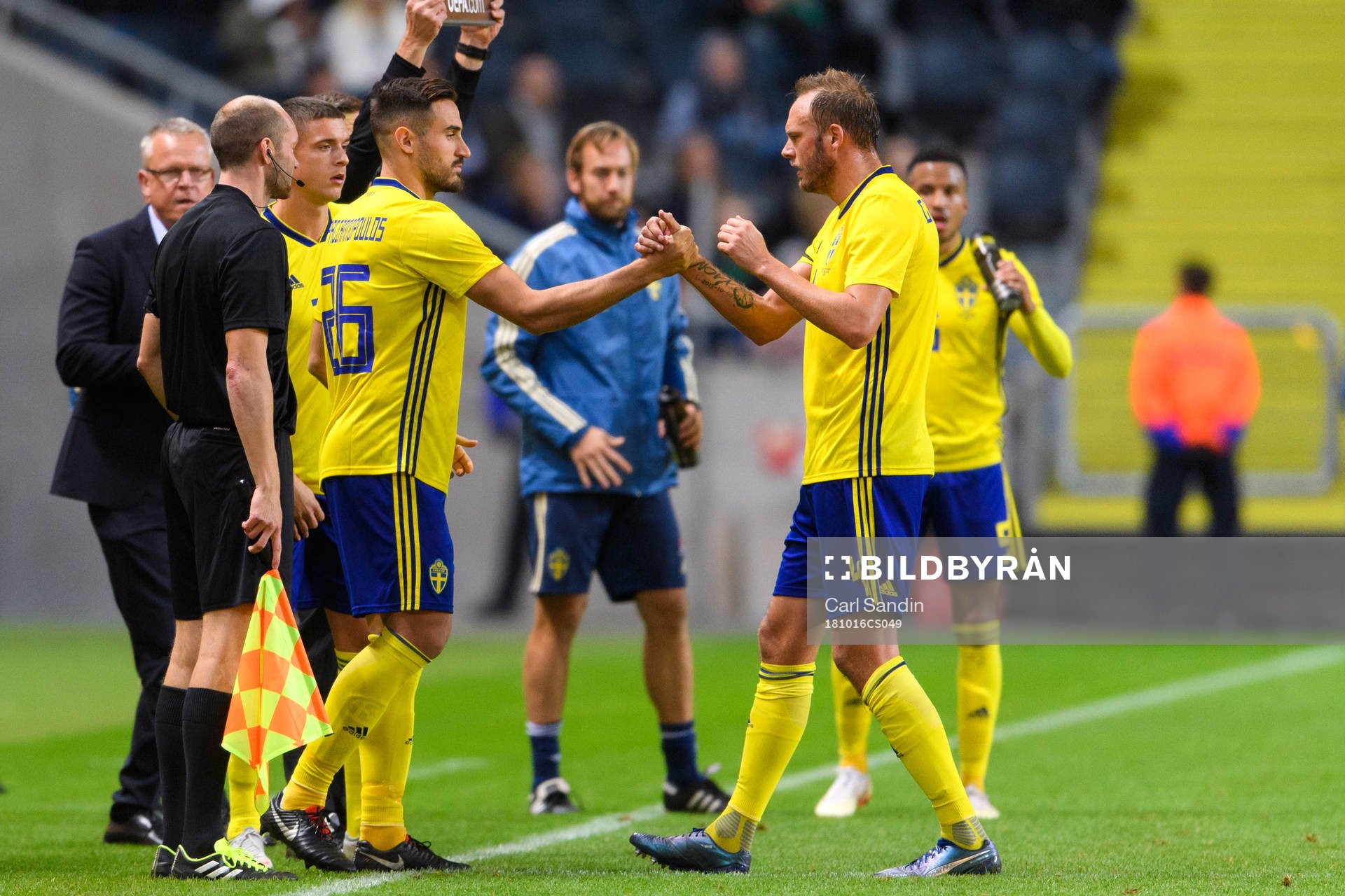 Andreas Granqvist of Sweden is replaced by Sotirios
