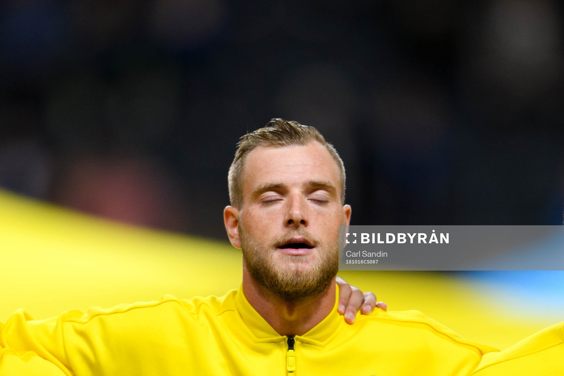 John Guidetti of Sweden at lineup