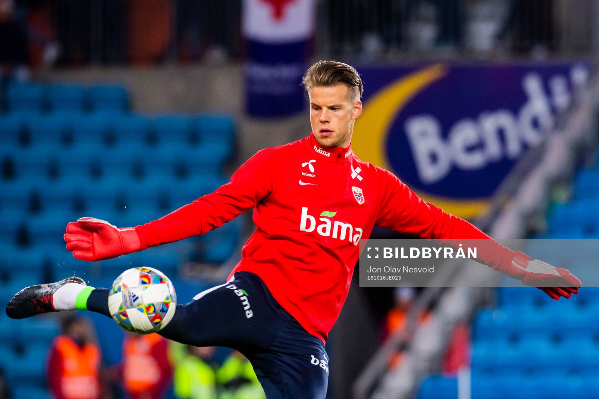 Goalkeeper Ørjan Håskjold Nyland of Norway