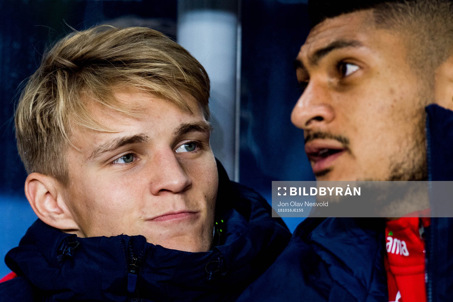 Martin Ødegaard and Bjørn Maars Johnsen of Norway