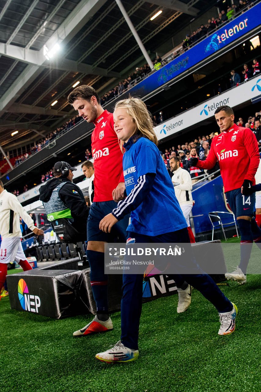 Håvard Nordtveit of Norway enters the pitch