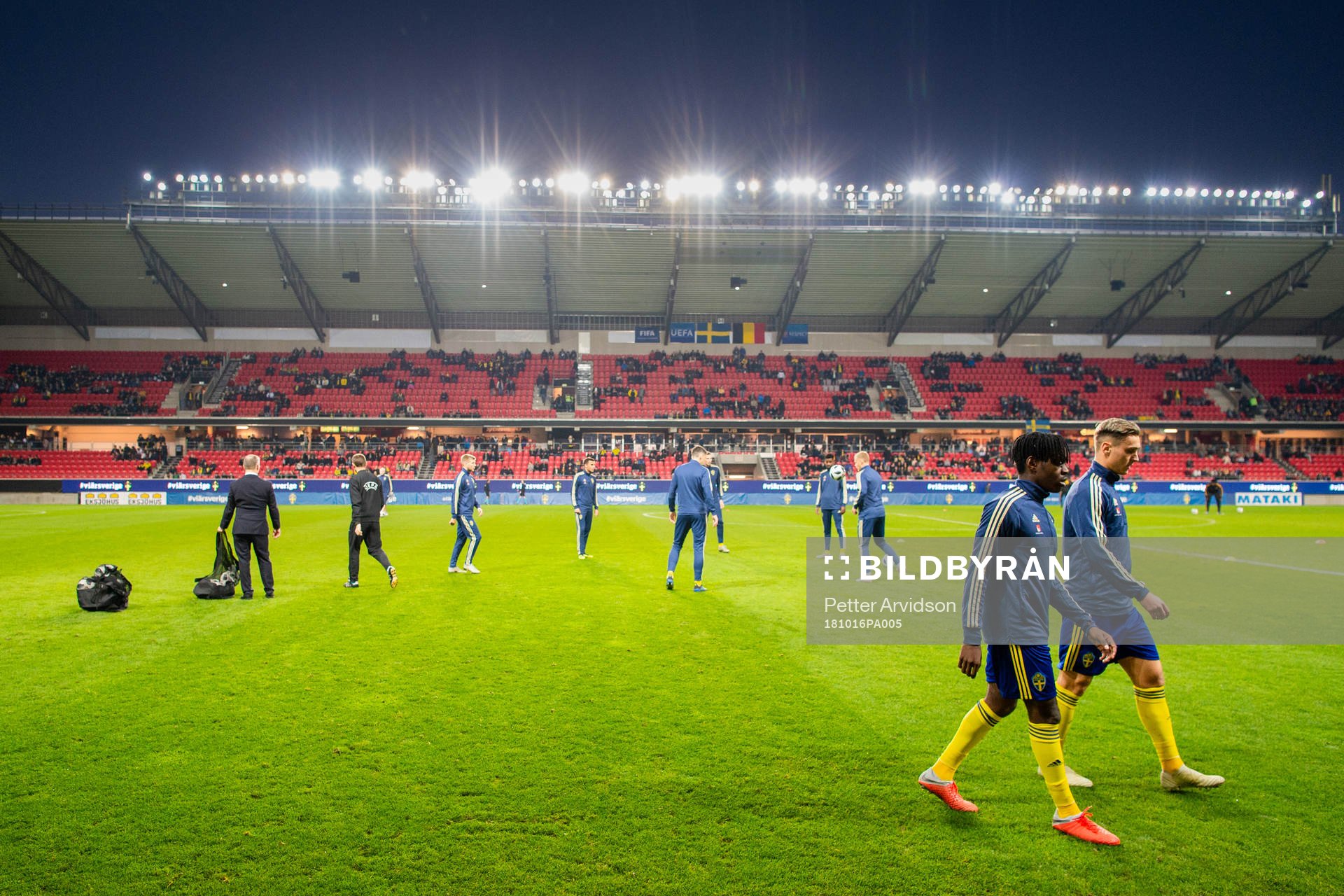 Players of Sweden leaves the pitch