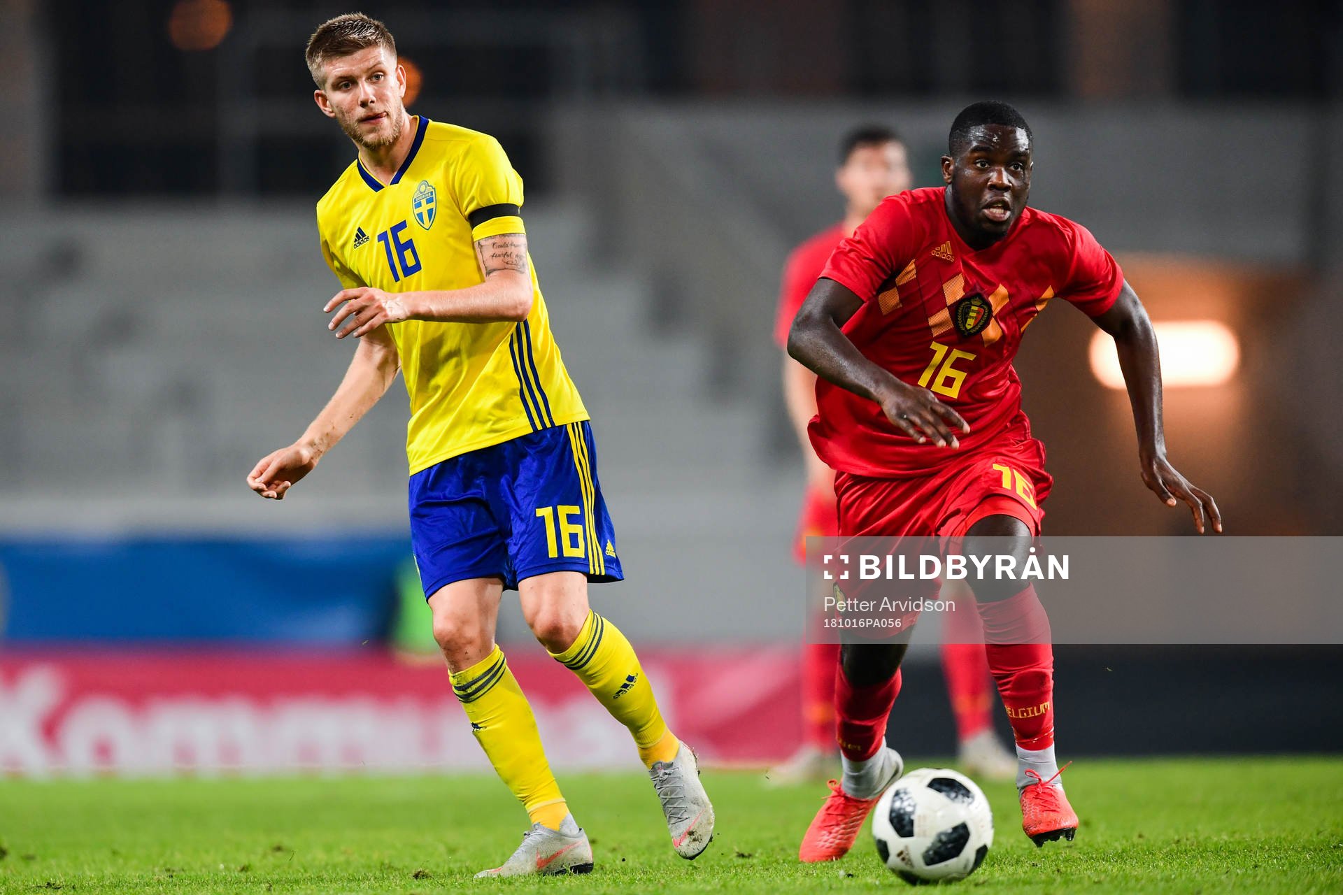 Anton Saletros of Sweden and Orel Mangala of Belgium