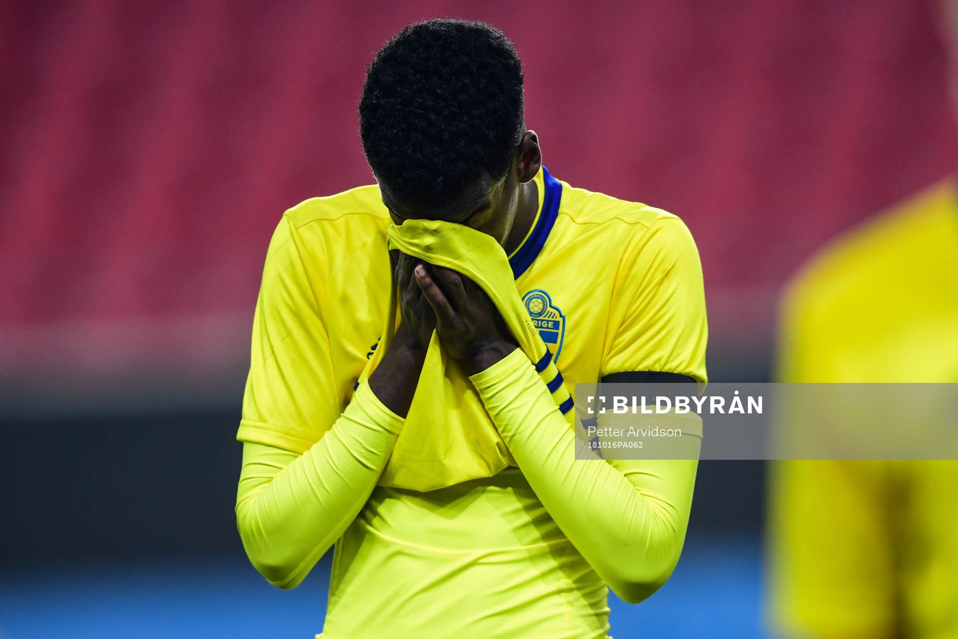 Alexander Isak  of Sweden  looks dejected