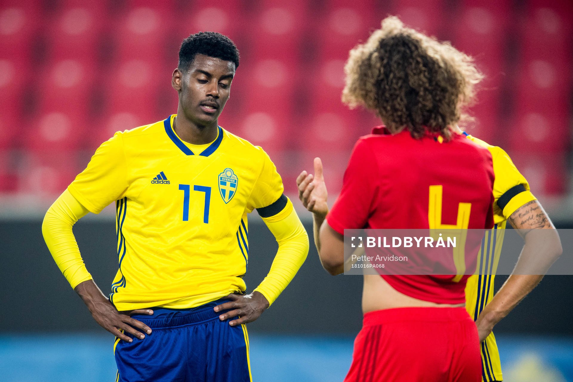 Alexander Isak of Sweden looks dejected