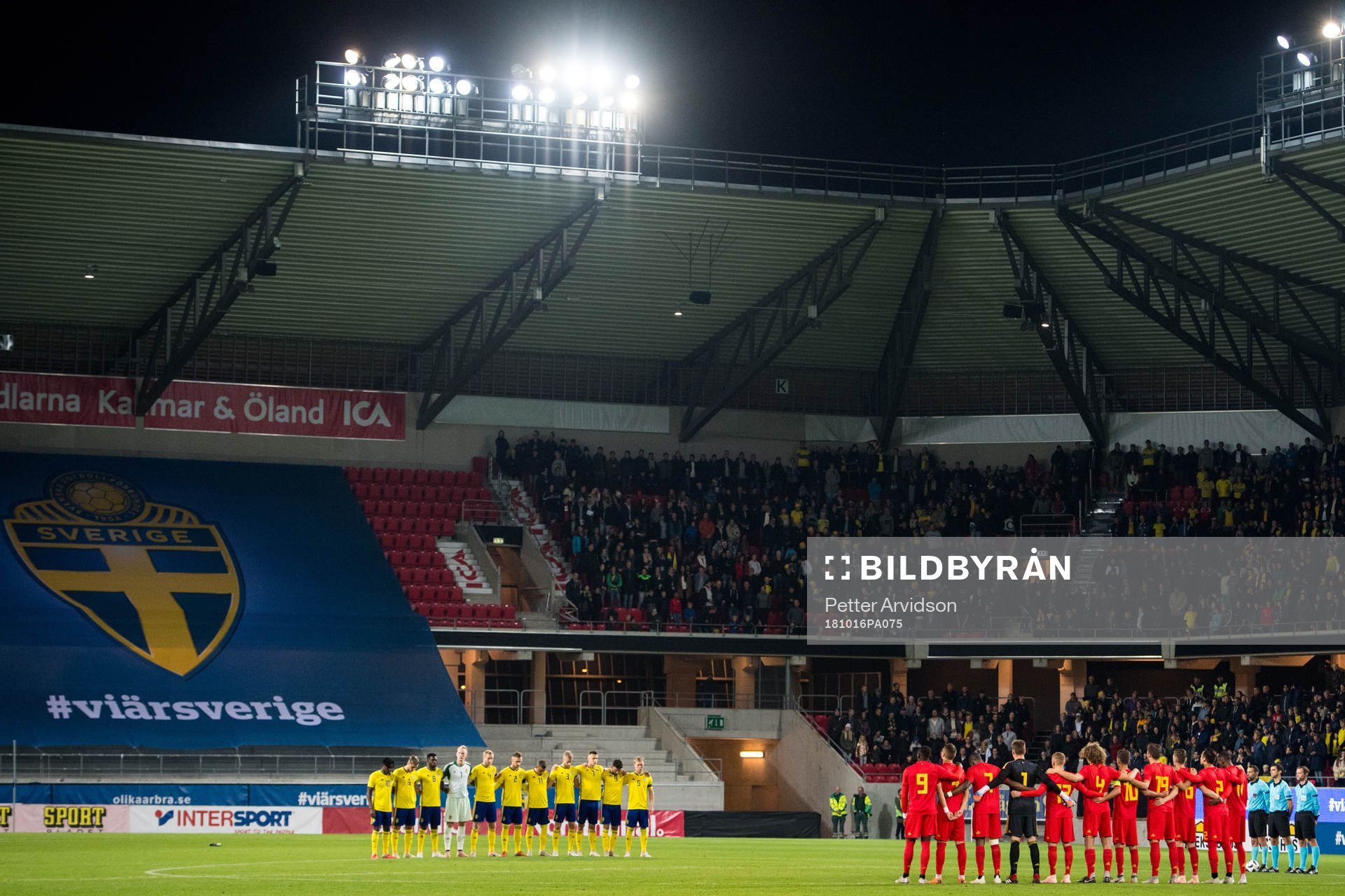 The players of Sweden and Belgium