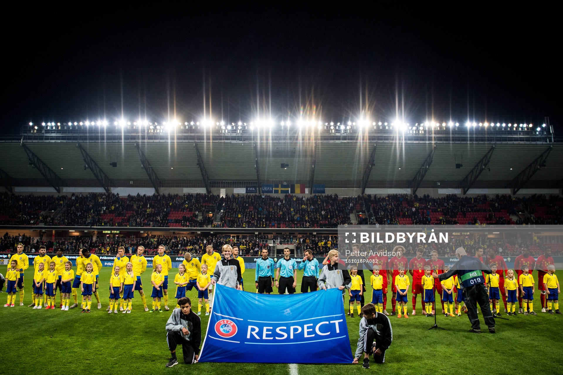 Lineup prior the UEFA European Under-21 Qualifier match