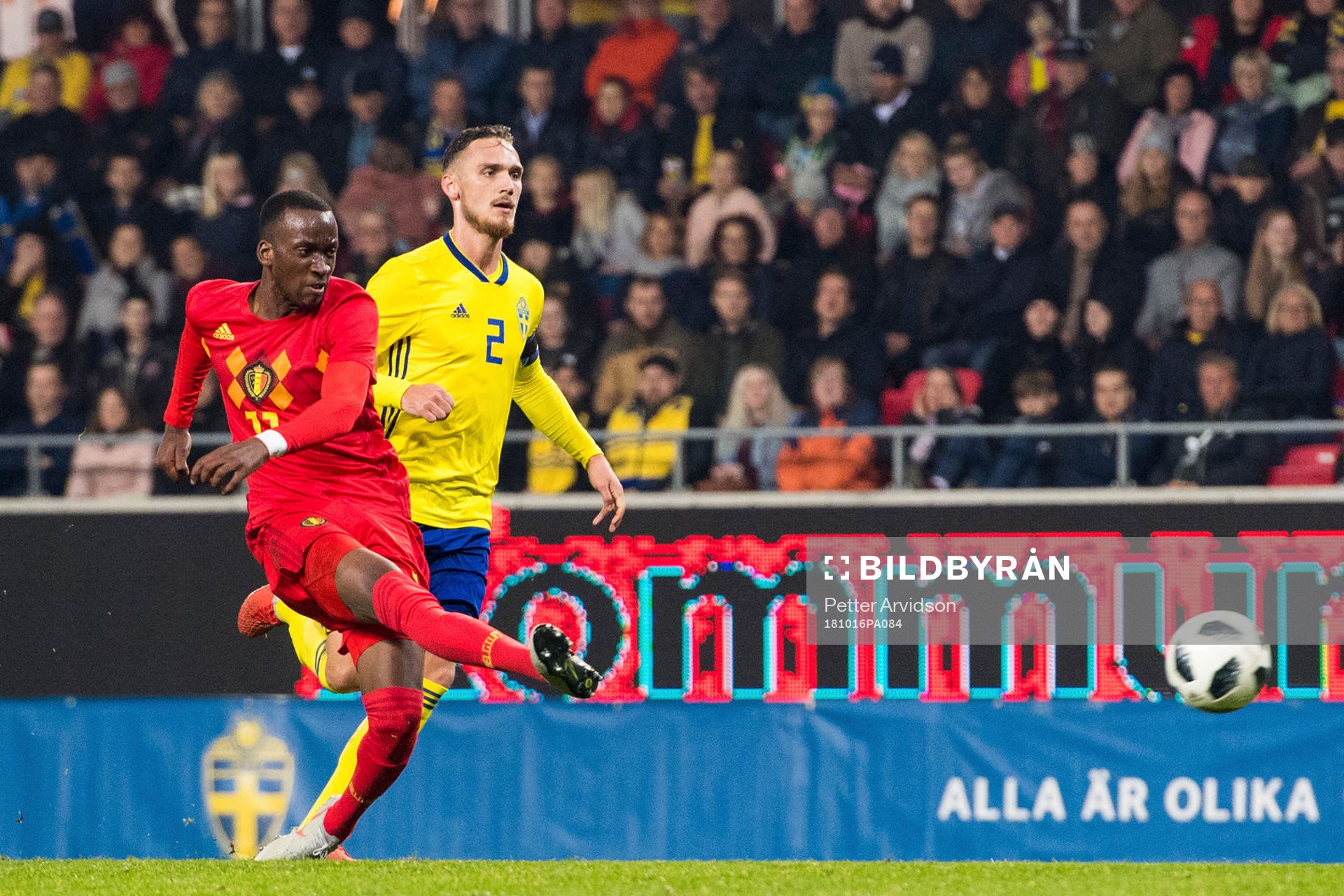 Dodi Lukabakio of Belgium scores the 0-3 goal in action