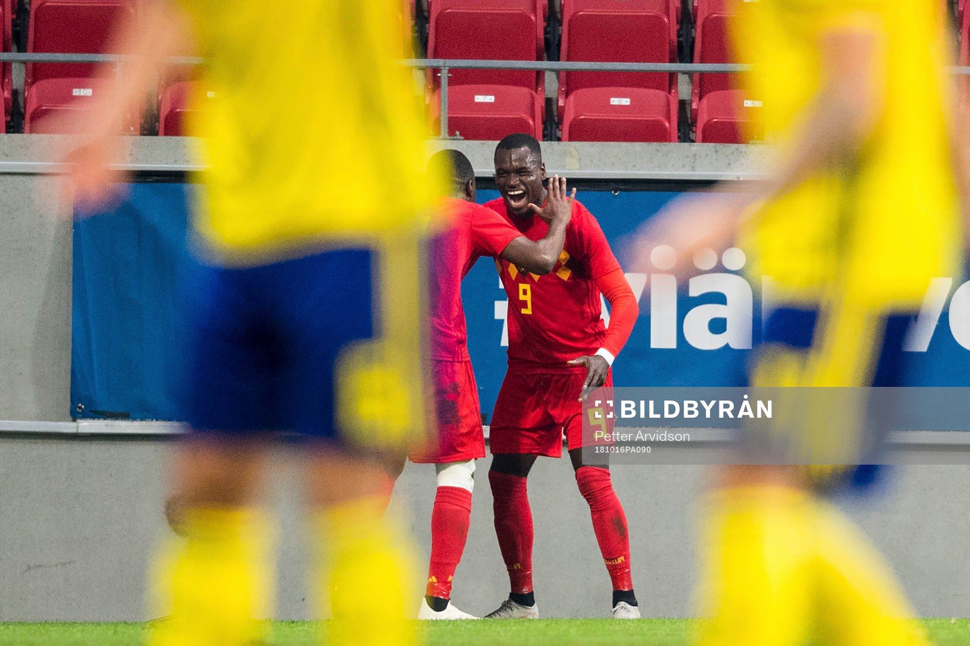 Nany Dimata of Belgium celebrates