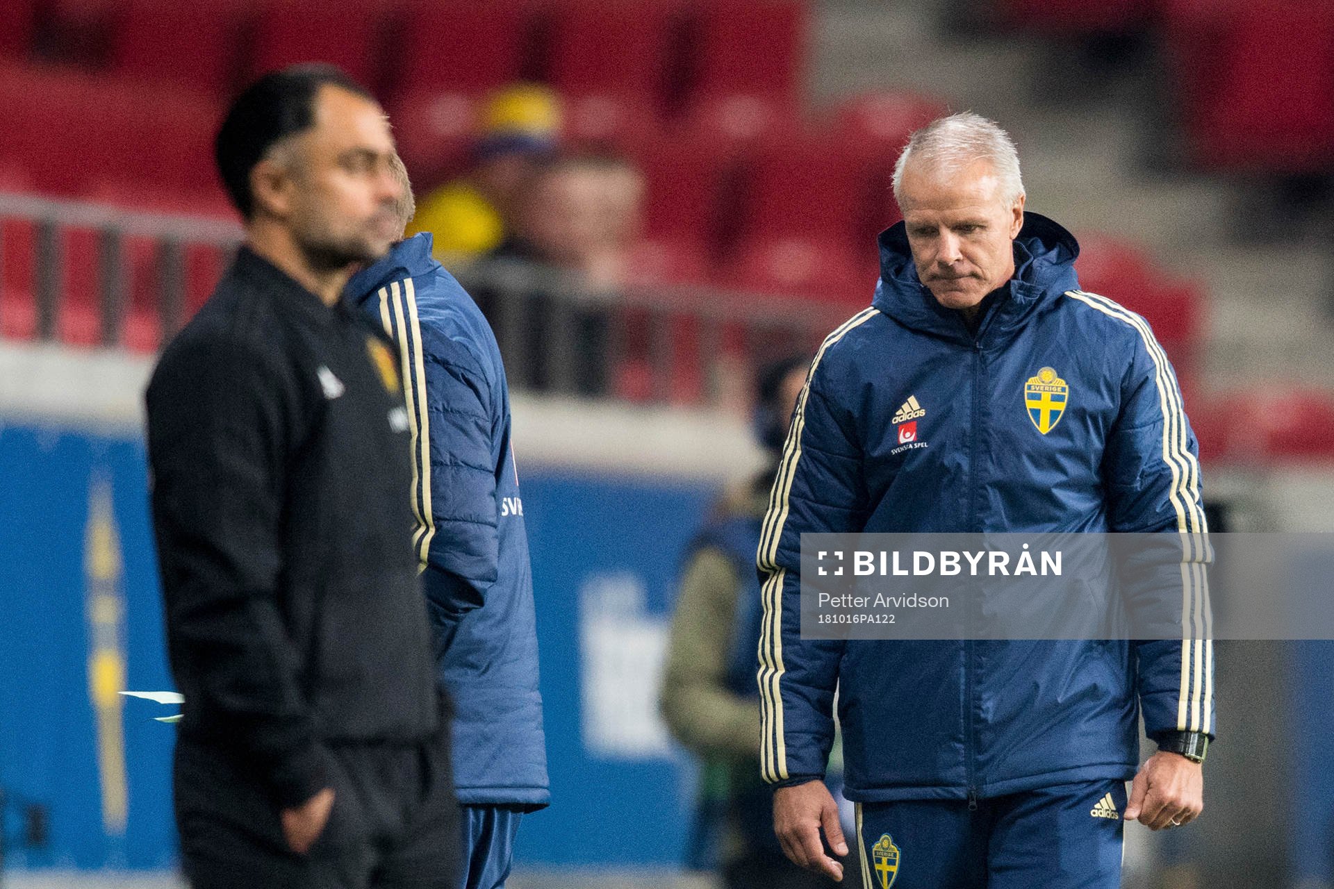 Head coach Roland Nilsson of Sweden looks dejected