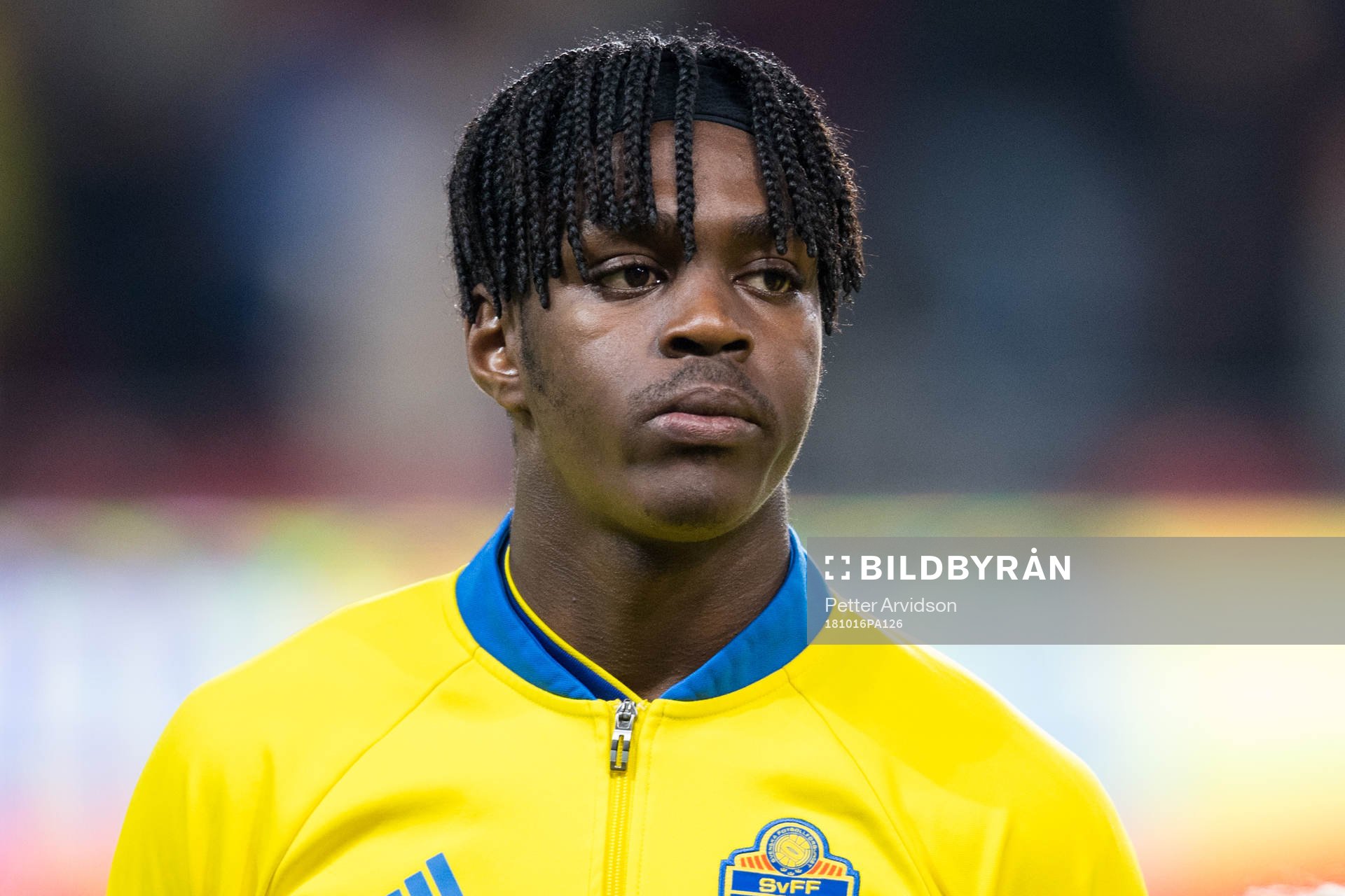 Joel Asoro of Sweden prior the UEFA European Under-21