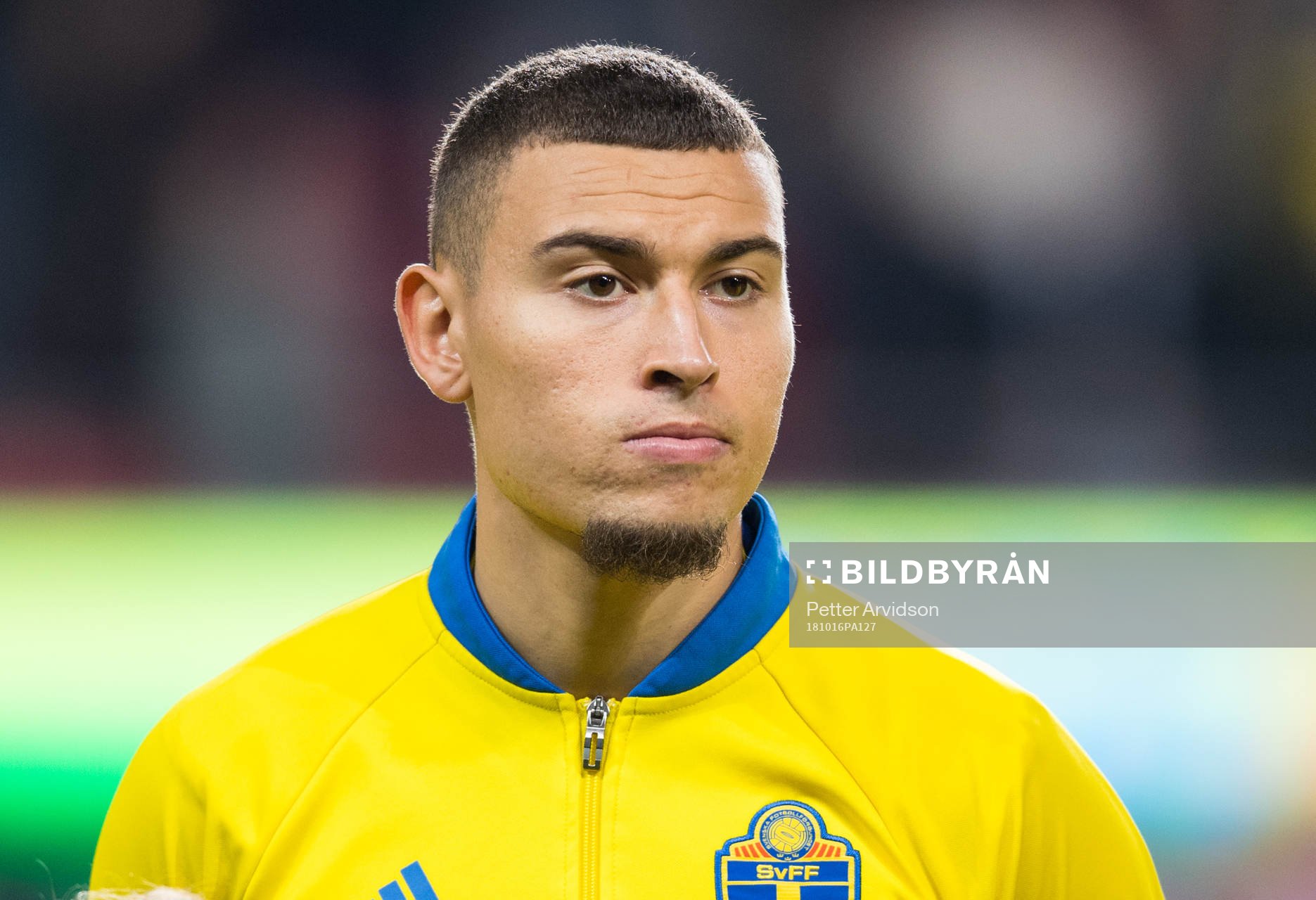 Jordan Larsson of Sweden prior the UEFA European Under-21