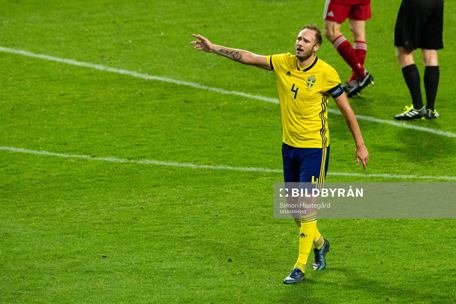 Andreas Granqvist of Sweden looks dejected