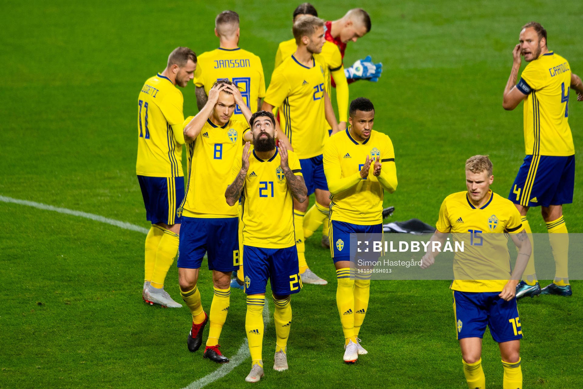 Jimmy Durmaz of Sweden looks dejected