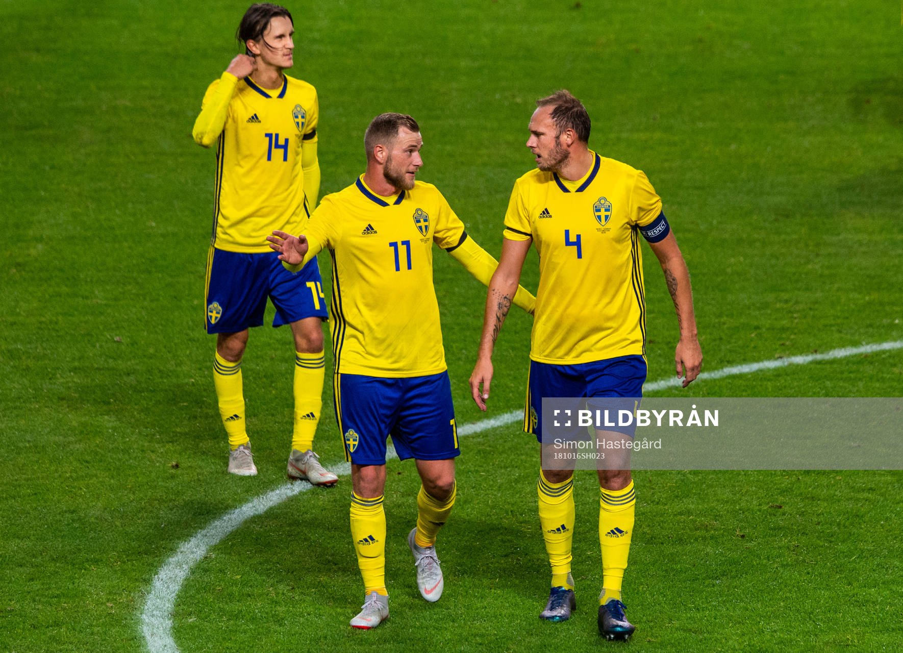 Kristoffer Olsson , John Guidetti and Andreas Granqvist of