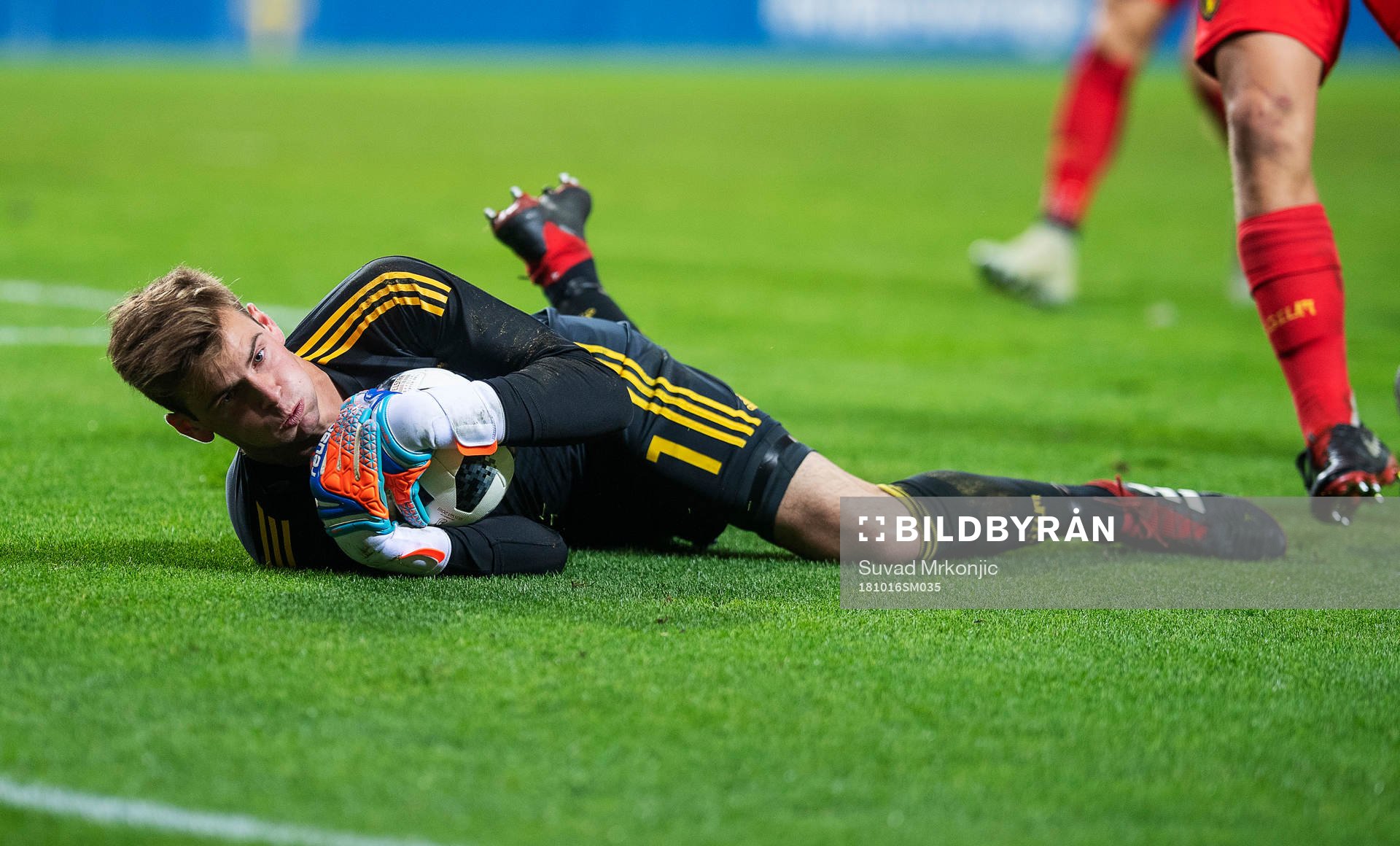 Goalkeeper Ortwin De Wolf of Belgium