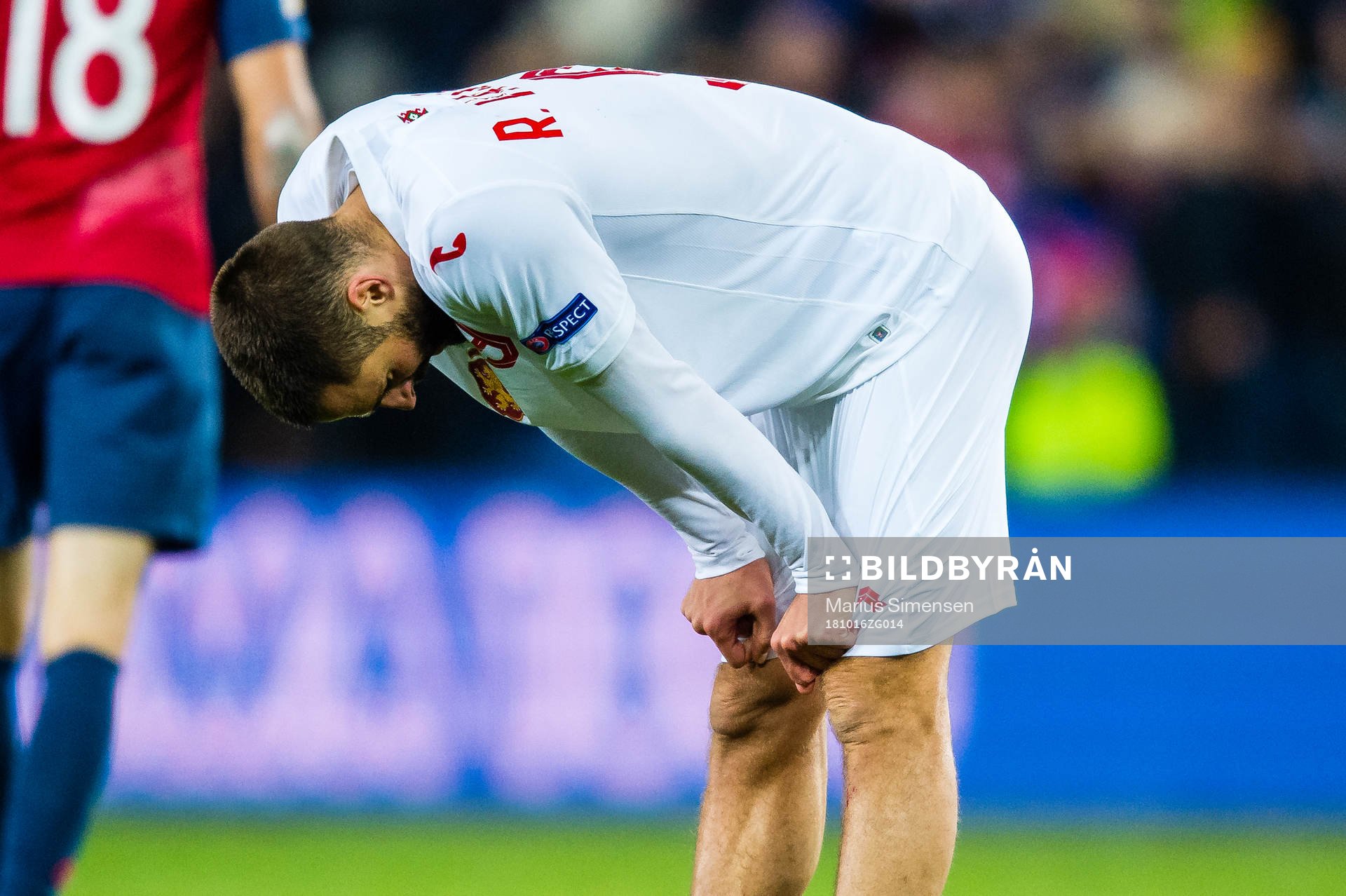 Radoslav Vasilev of Bulgaria looks dejected