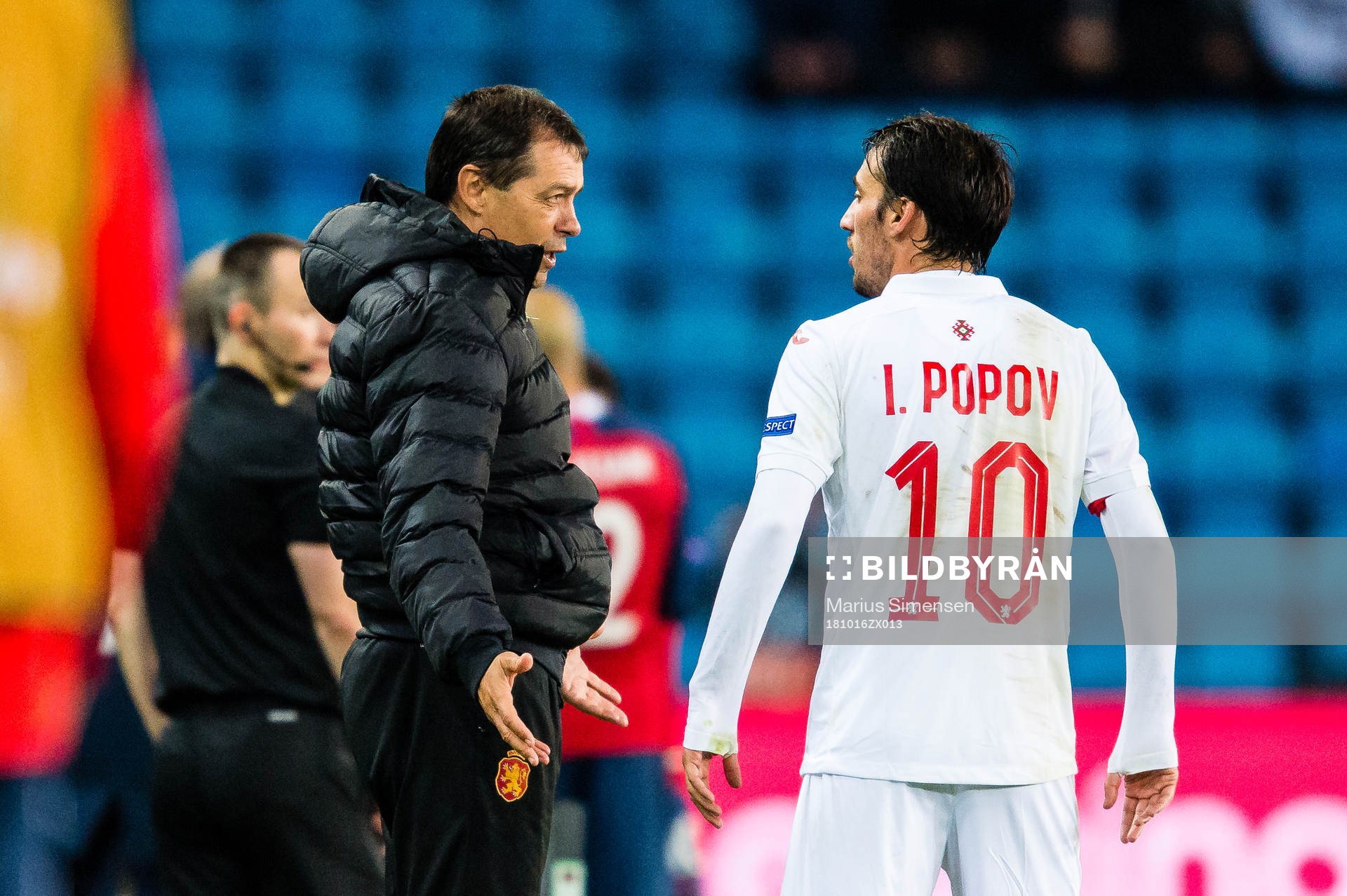 Petar Houbchev, head coach of Bulgaria,  and Ivelin Popov