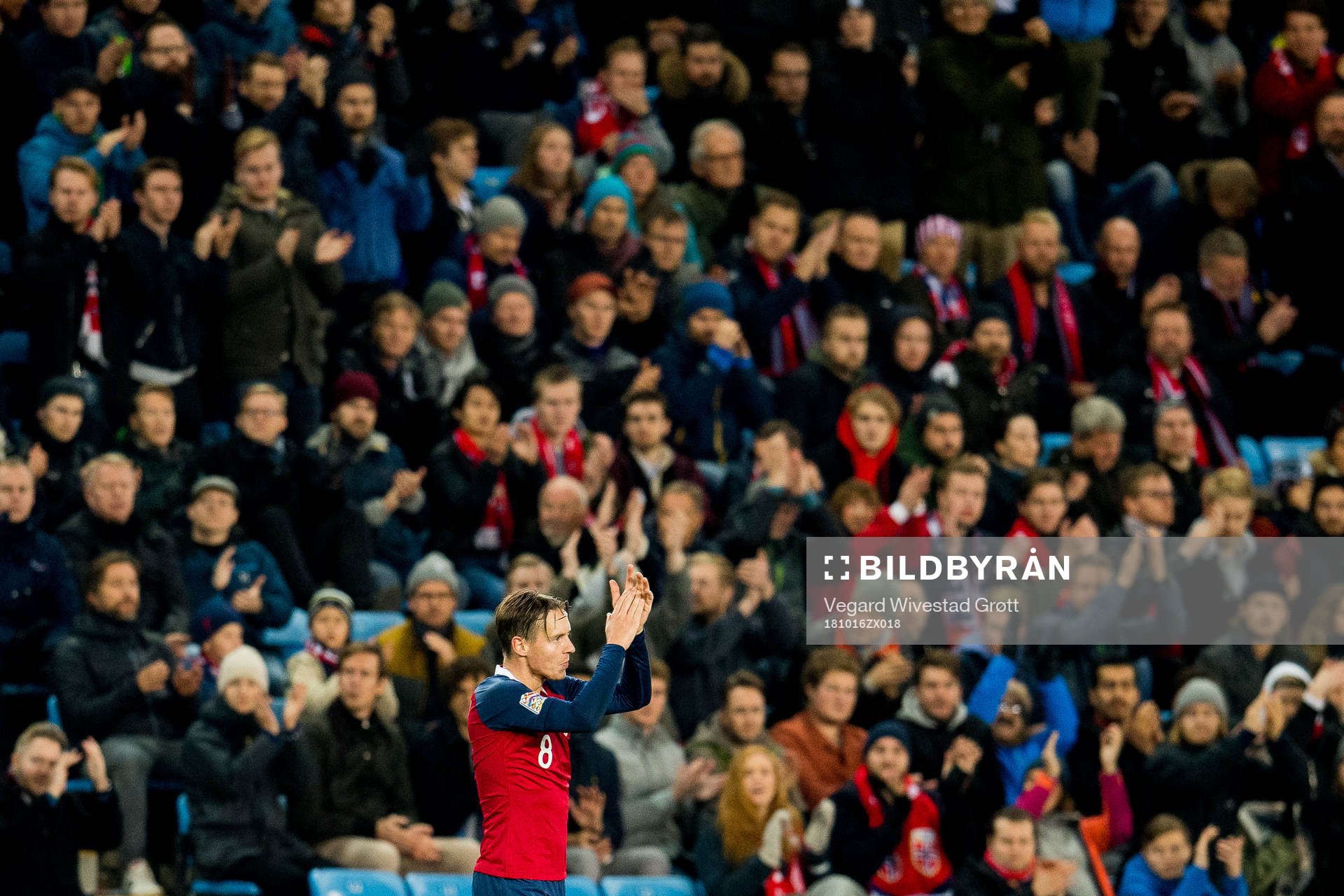 Stefan Johansen of Norway is being substituted