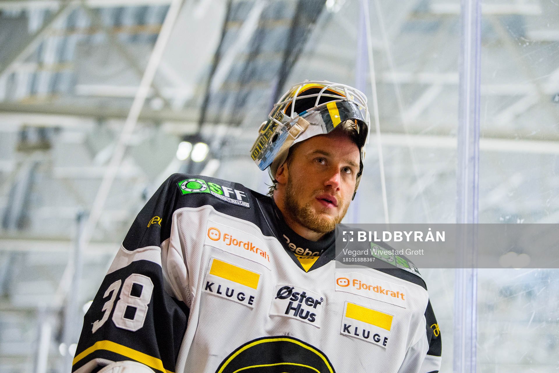 Goaltender Henrik Holm of Stavanger Oilers