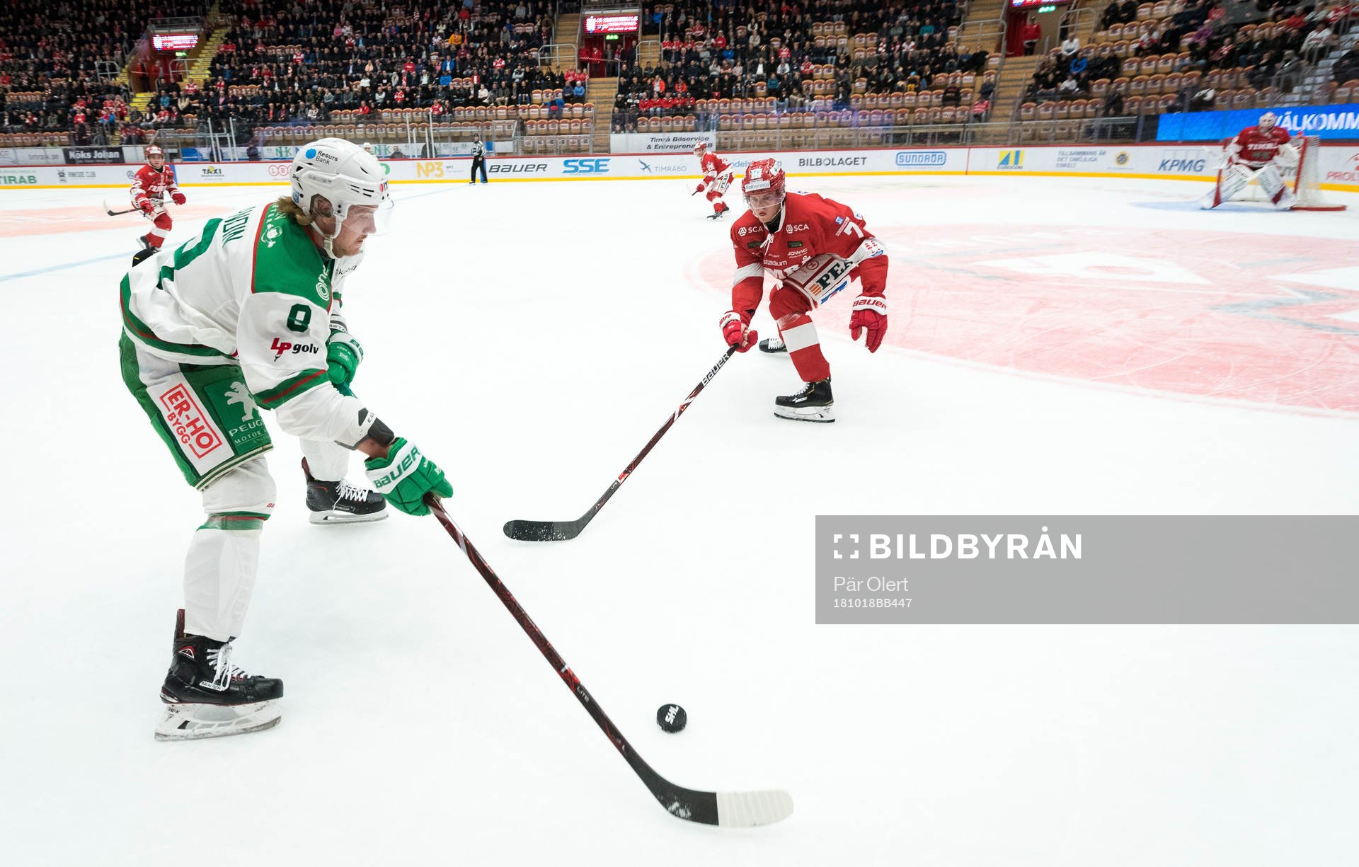 Rögles Linus Sandin och Timrås Marcus Hardegård