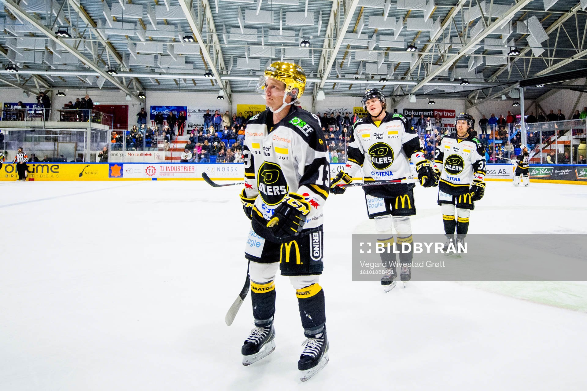 David Morley of Stavanger Oilers celebrates