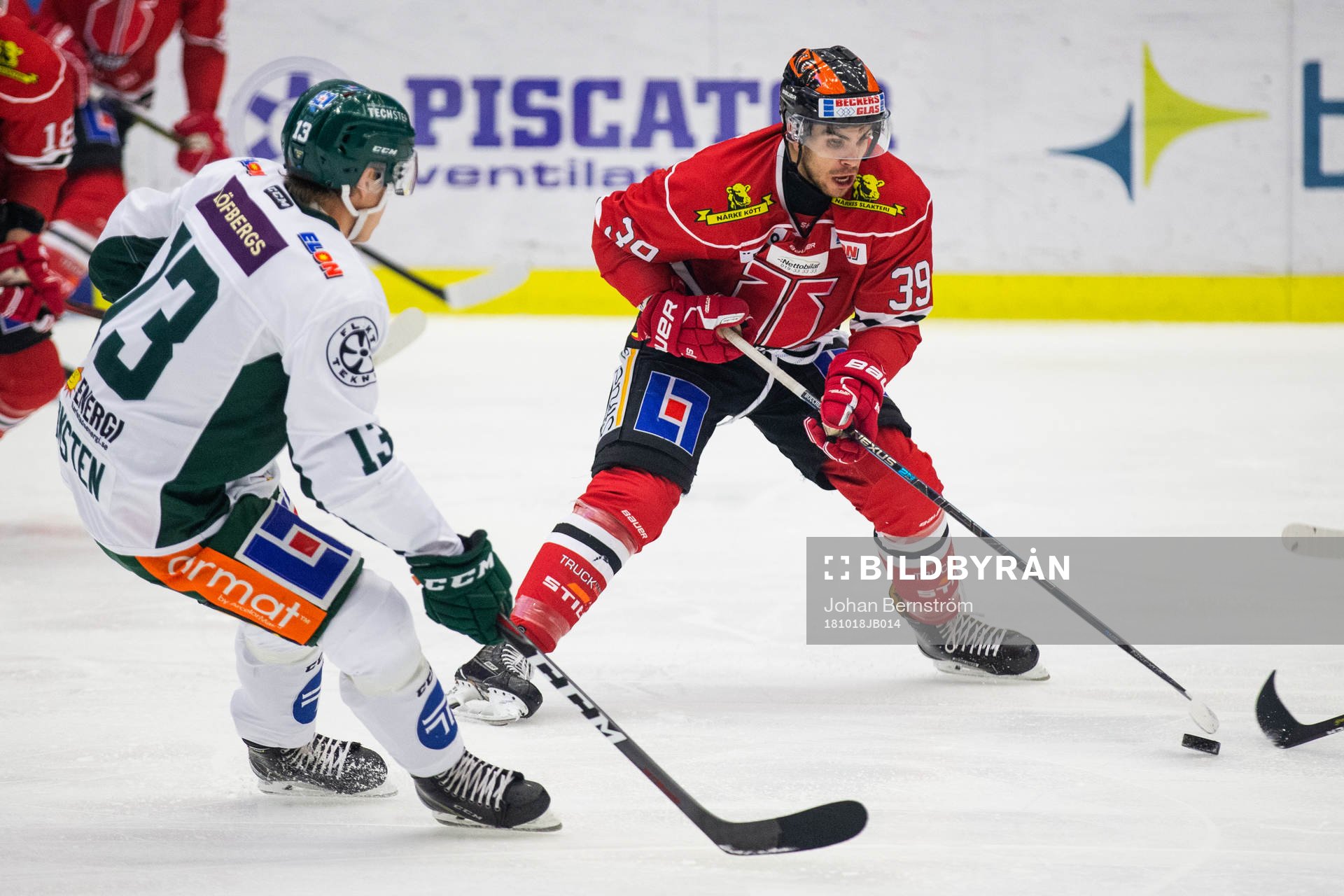 Färjestads Daniel Viksten Örebros Jordan Boucher