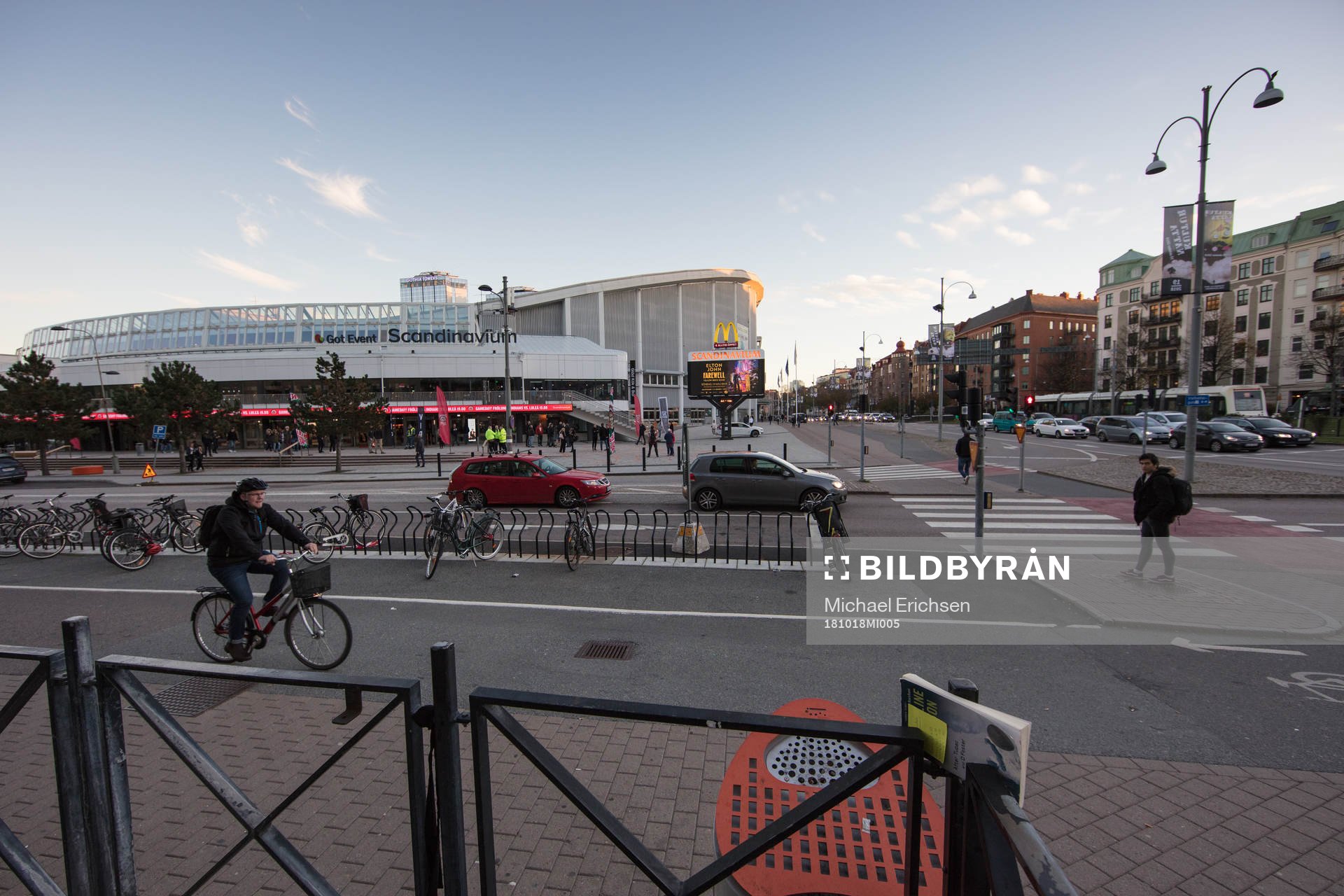 Scandinavium exteriört innan ishockeymatchen i SHL mellan