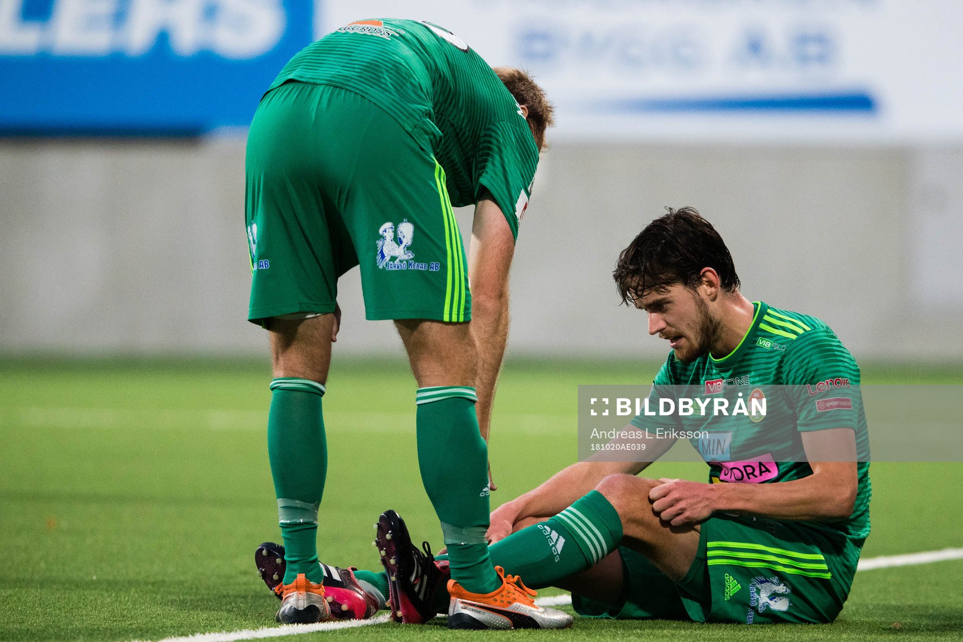 Dalkurds Robin Tranberg med en befarad skada